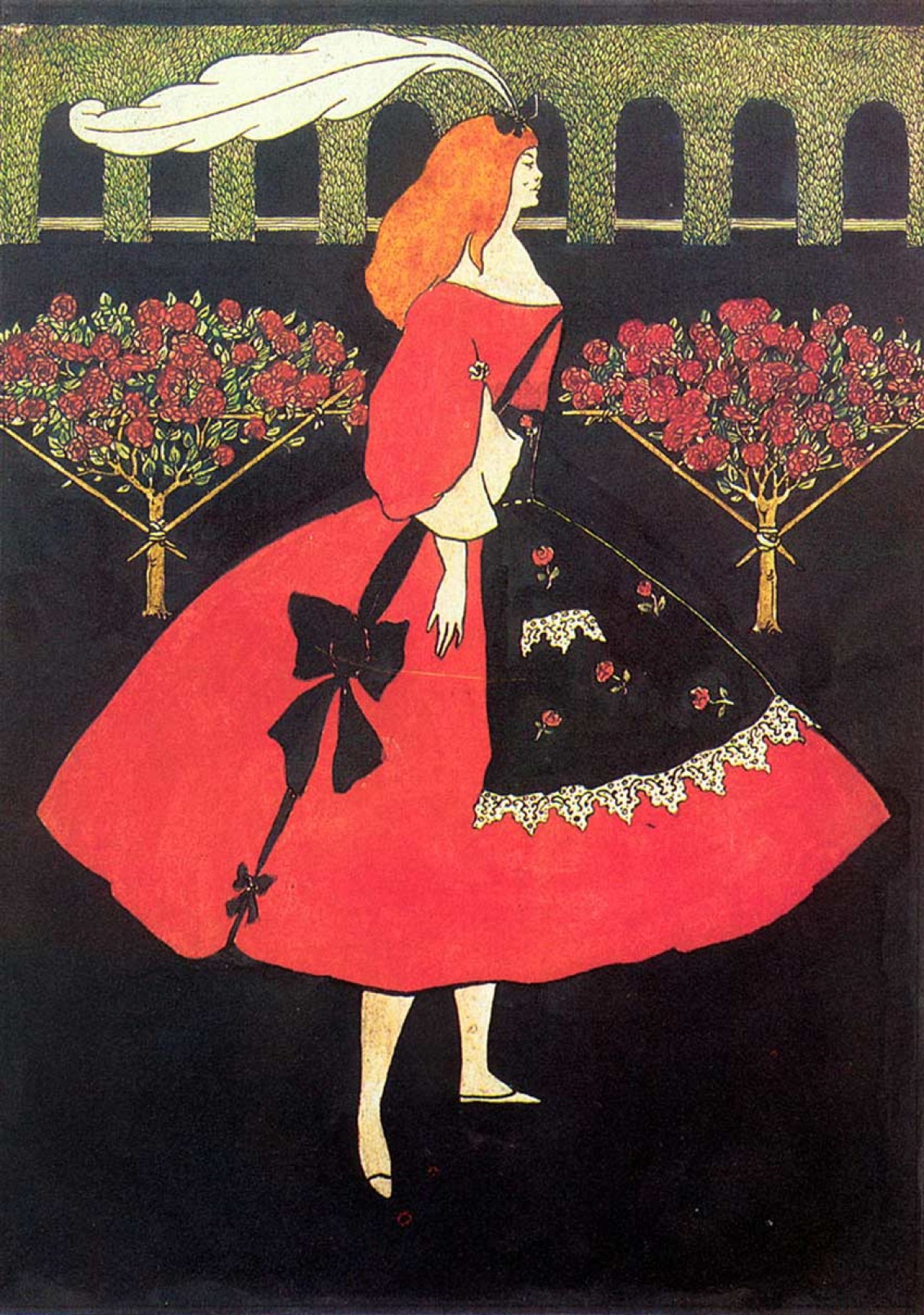 灰姑娘的拖鞋 by 奥伯利 比亚兹莱 - 1894 