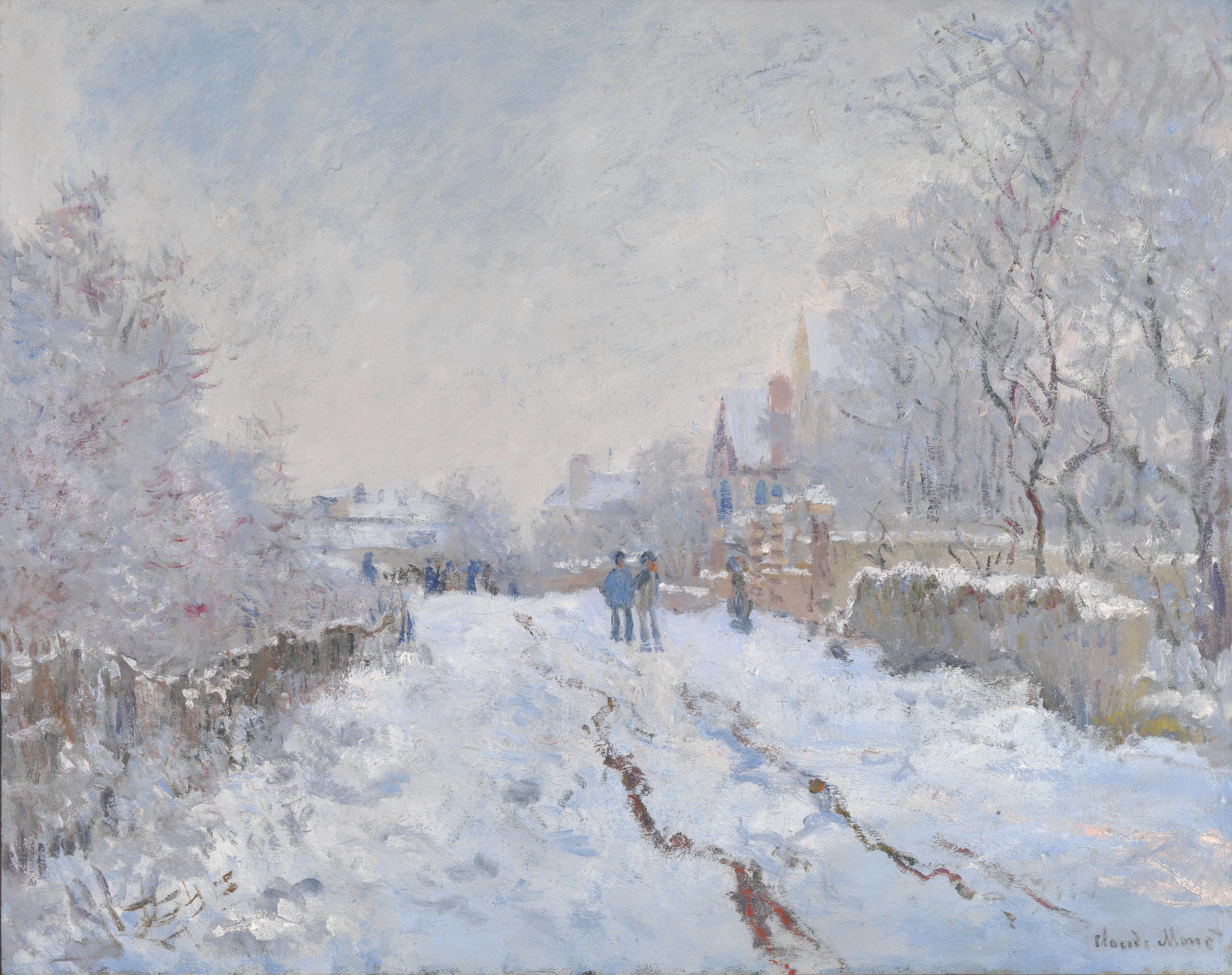 Scorcio di Argenteuil sotto la neve by Claude Monet - 1875 