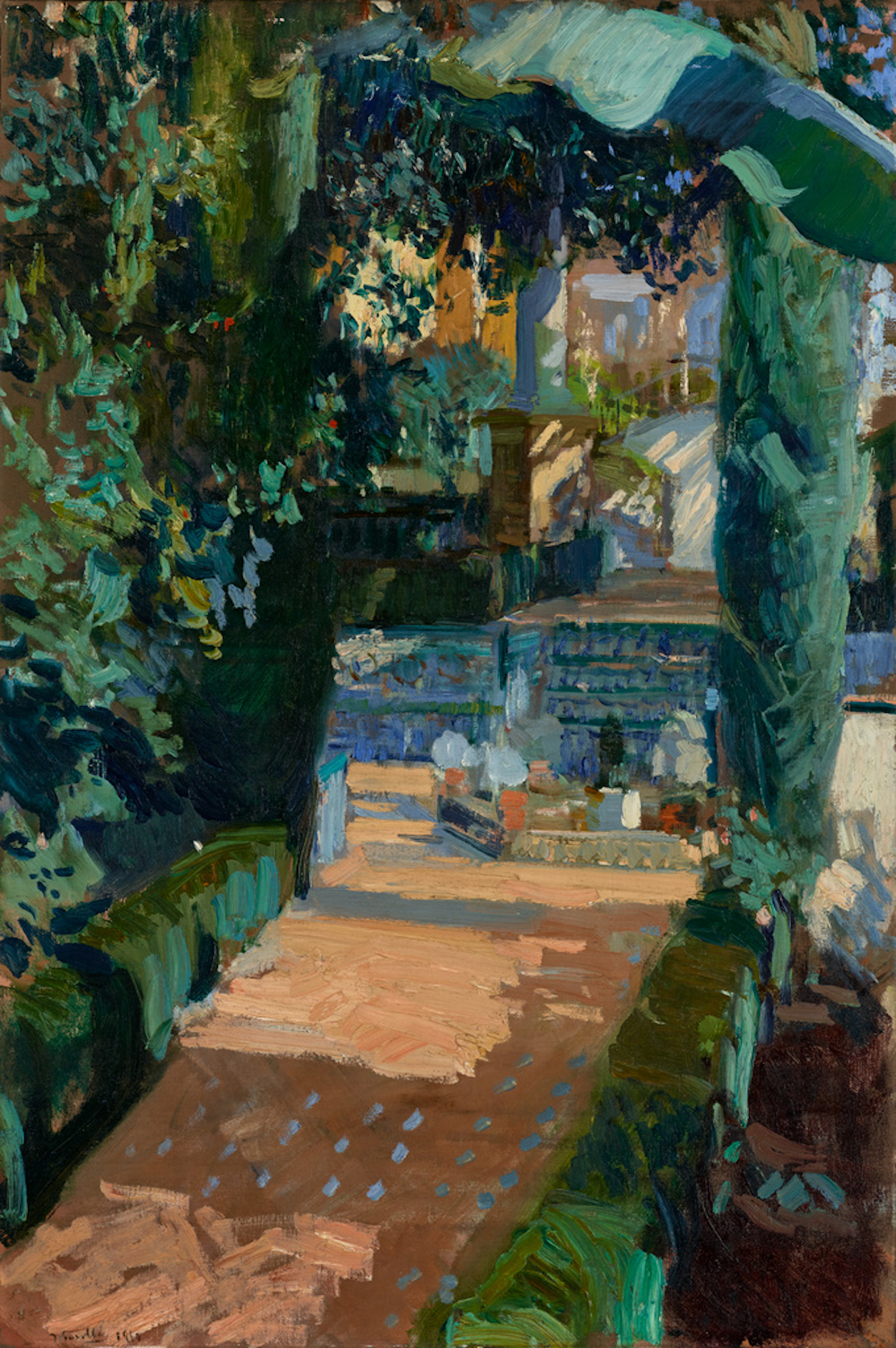 ダンスの庭（セビリア城） by Joaquín Sorolla - 1910年 - 95.3 x 63.5 cm 