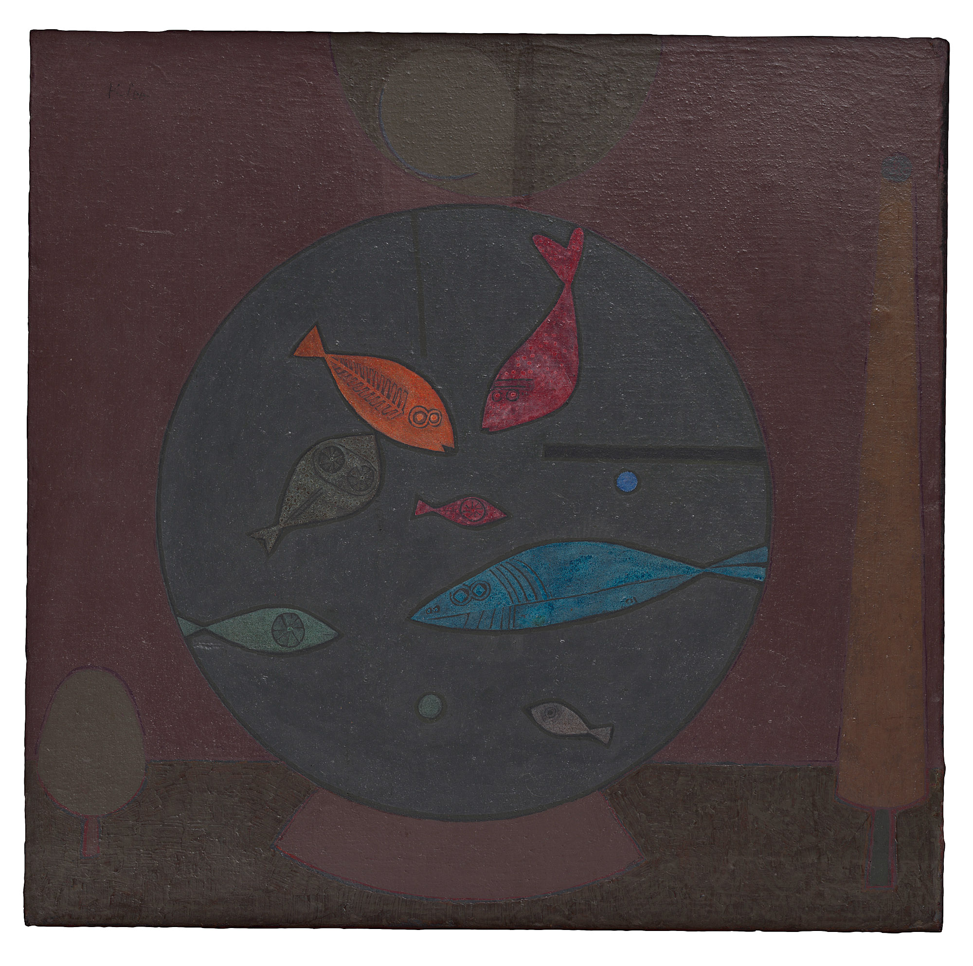 Fishes in a Circle by Paul Klee - 1926 - 42 x 43 cm Zentrum Paul Klee