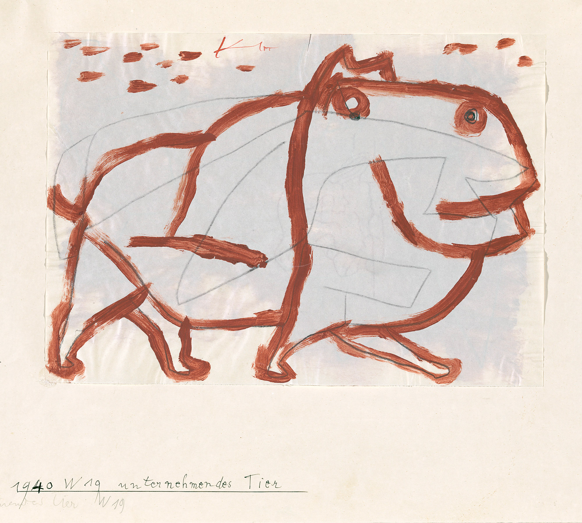 حیوانِ پیش-رونده by Paul Klee - 1940 - 20,9 x 29,5 cm 