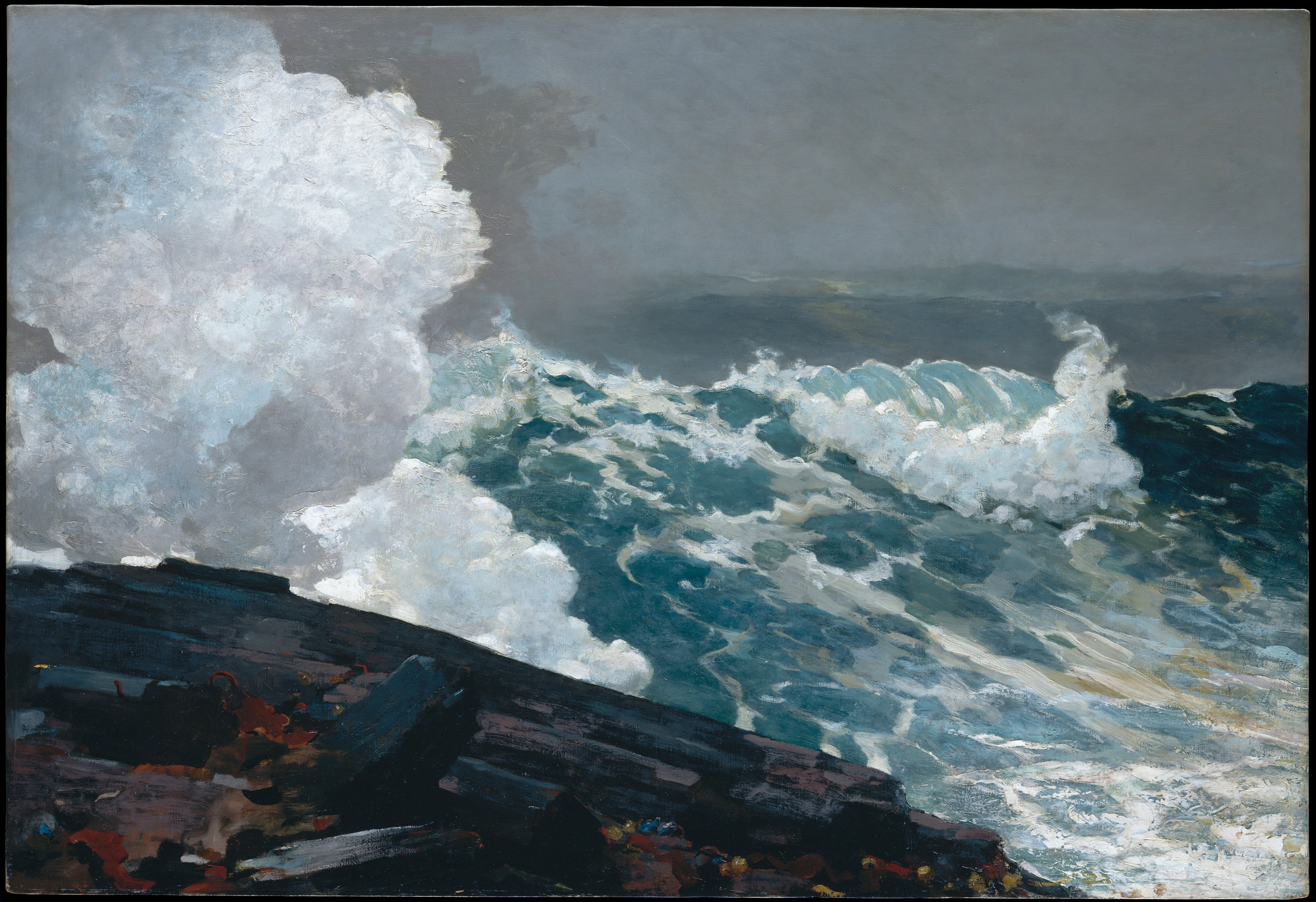 Északkeleti szél by Winslow Homer - 1895 -1901 - 87.6 x 127 cm 