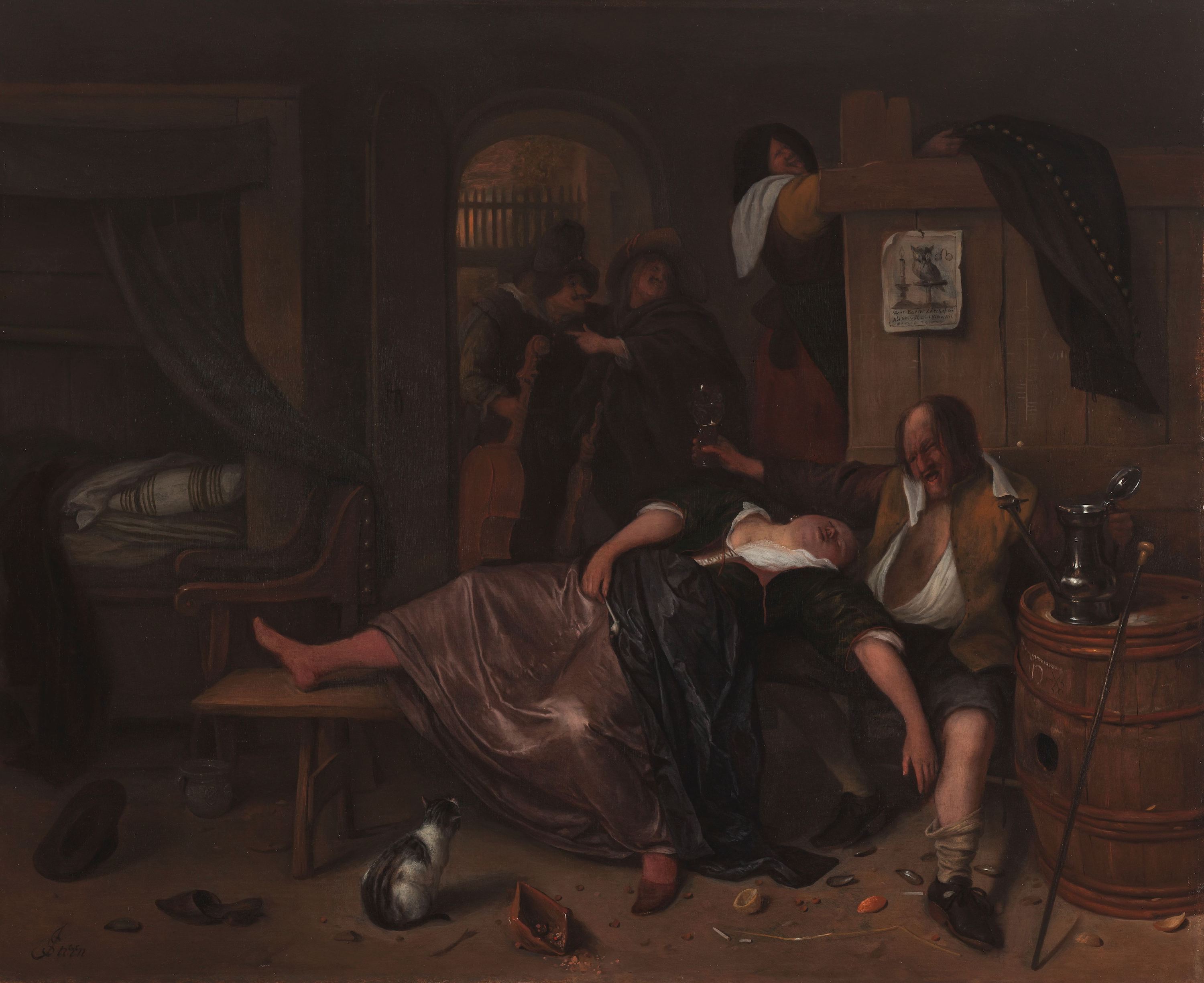 The Drunken Couple by Jan Steen - c. 1655 - 1665 - 52.5 × 64 cm Rijksmuseum