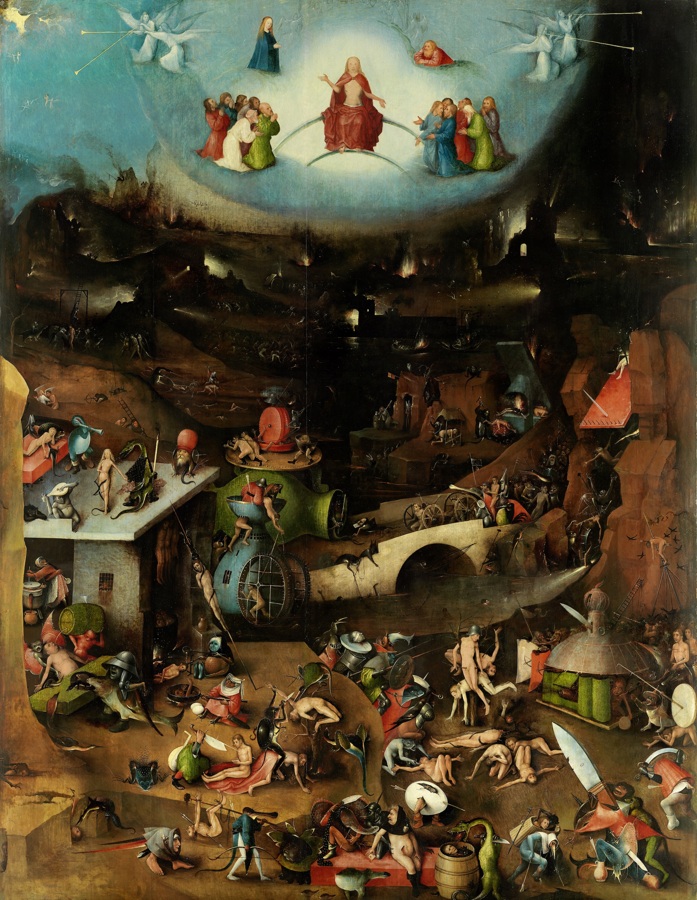 Laatste Oordeel-drieluik — het middenpaneel by Hieronymus Bosch - ca. 1500 Akademie der bildenden Künste, Wien