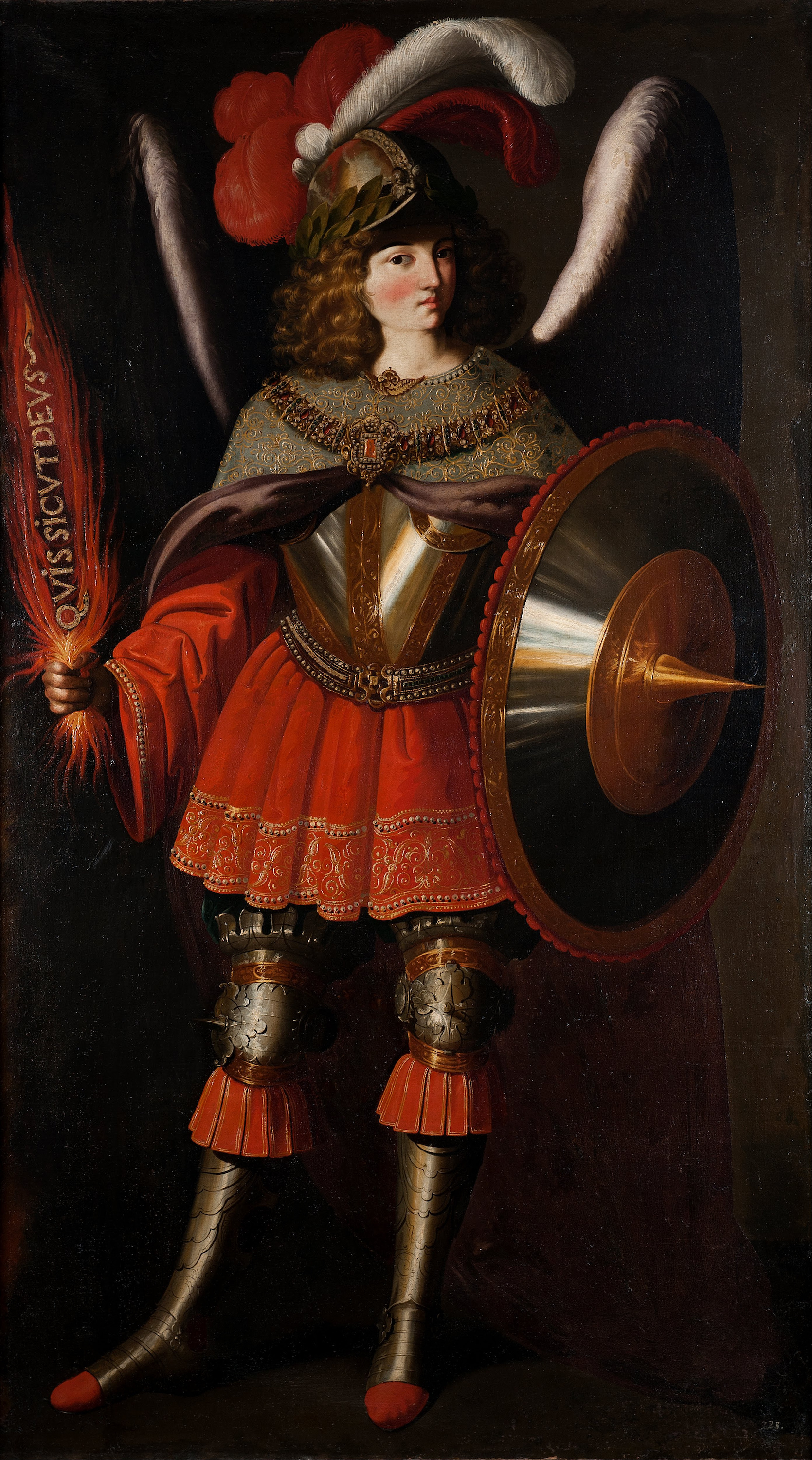 देवदूत माइकल(दी ऑर्केंजल माइकल) by Francisco de Zurbarán - १५९८-१६६४ - १२६ x २२४ से.मी. 