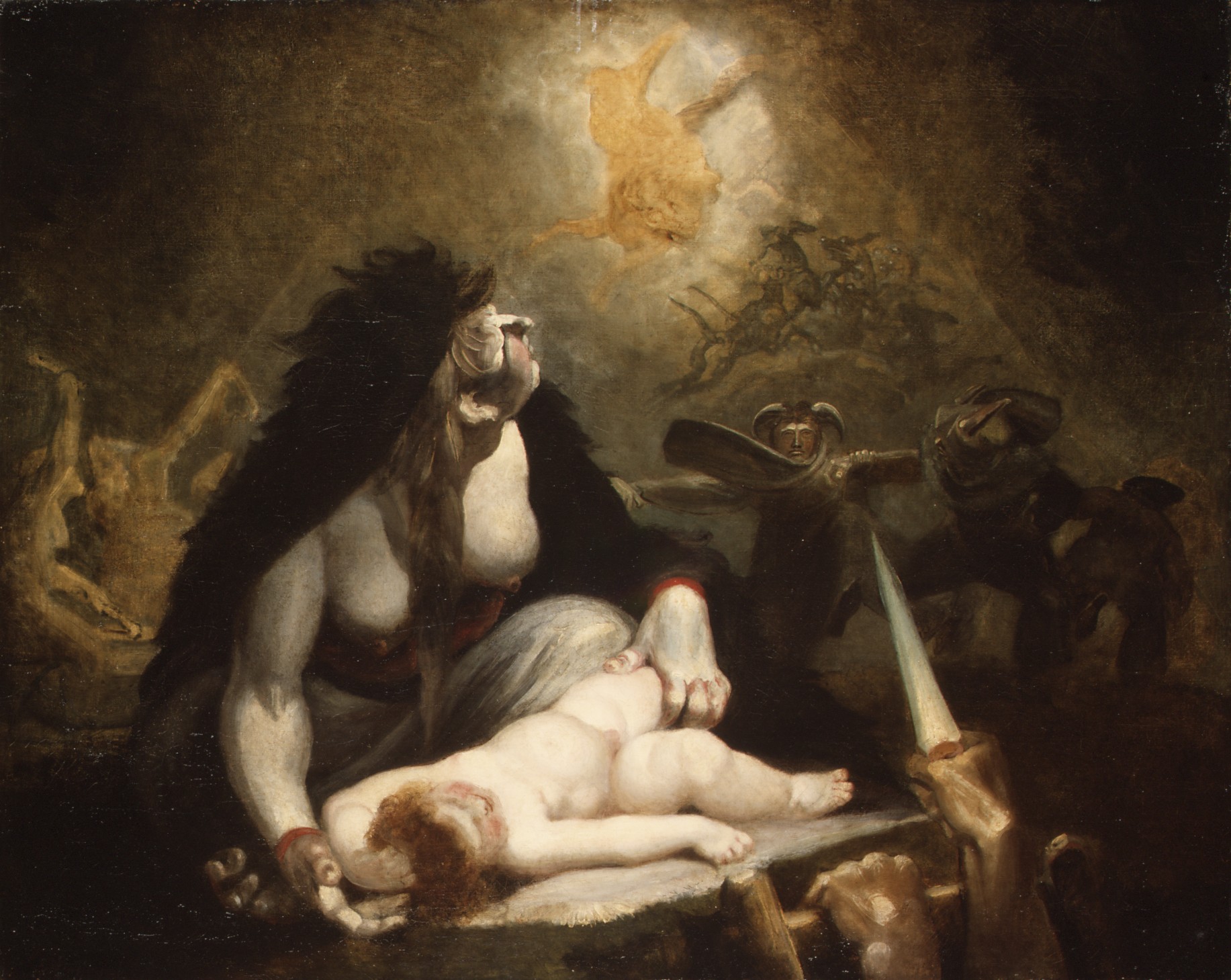 Nocna Wiedźma Odwiedzająca Lapońskie Czarownice by Henry Fuseli - 1798 - 101.6 x 126.4 cm 