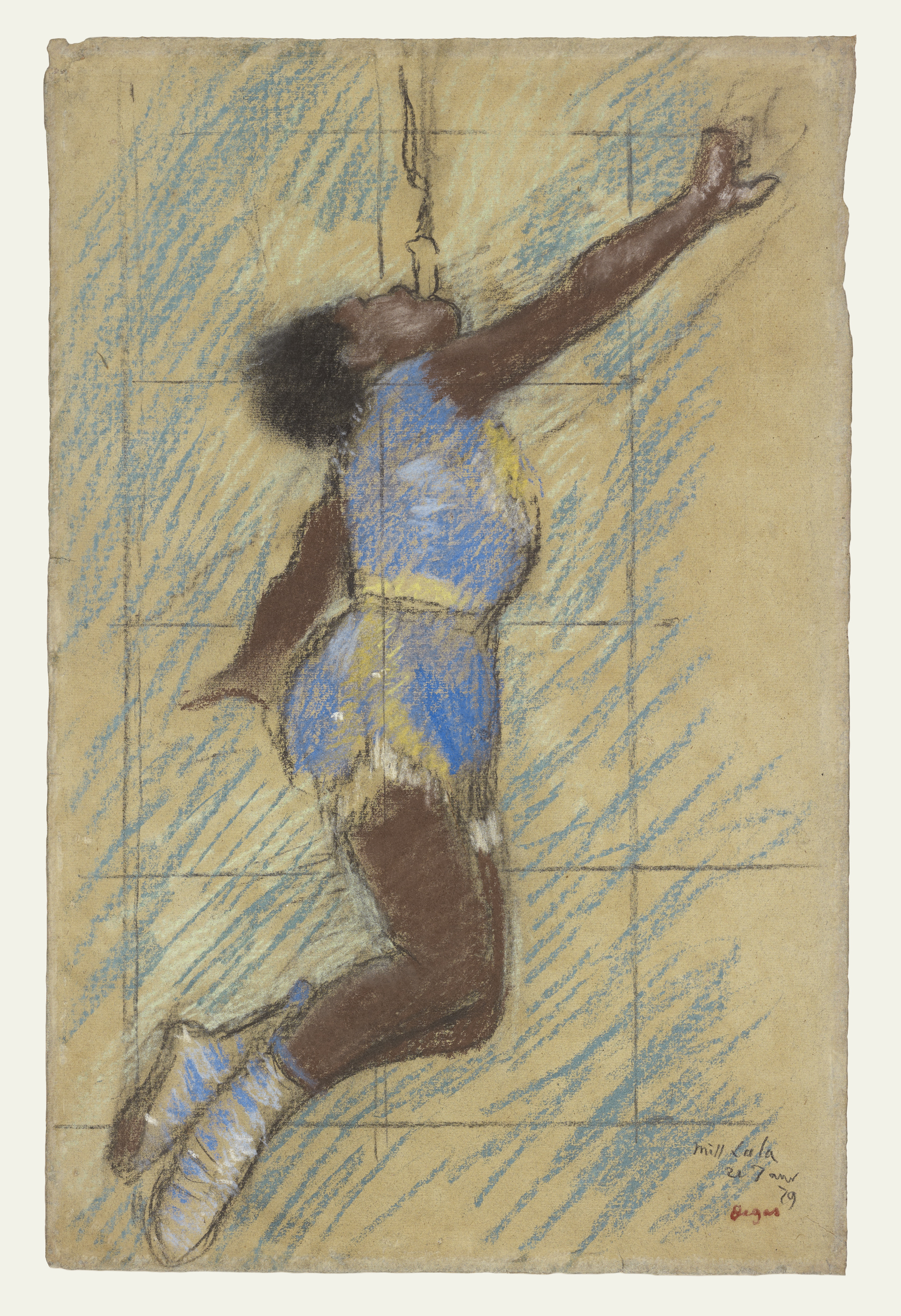 费尔南多马戏团的拉拉小姐 by 埃德加 德加 - 1879 - 46.4 x 29.8 cm 保罗·盖蒂博物馆