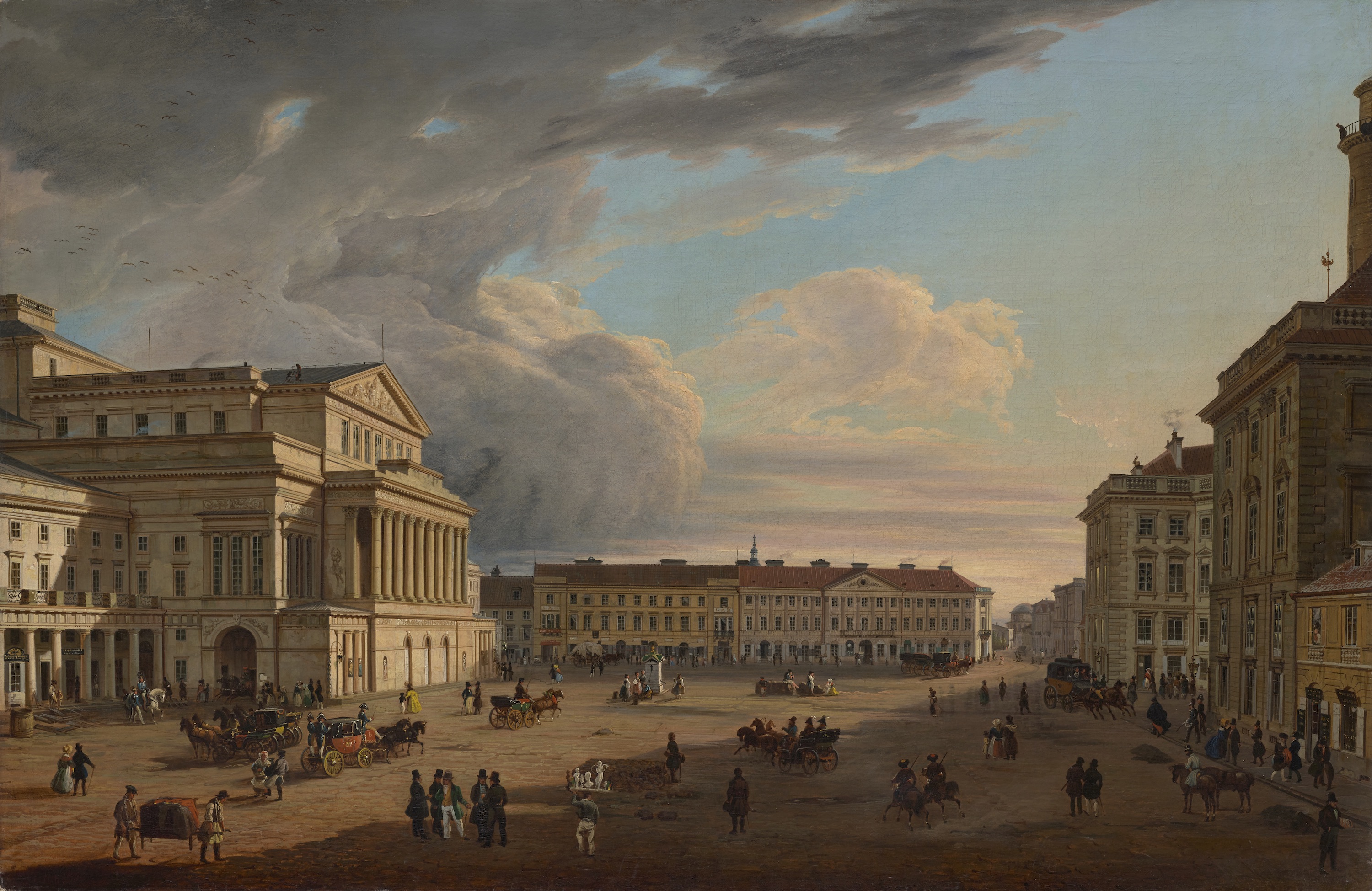 剧院广场 by 马尔钦· 扎莱斯基 - 1838 華沙博物館