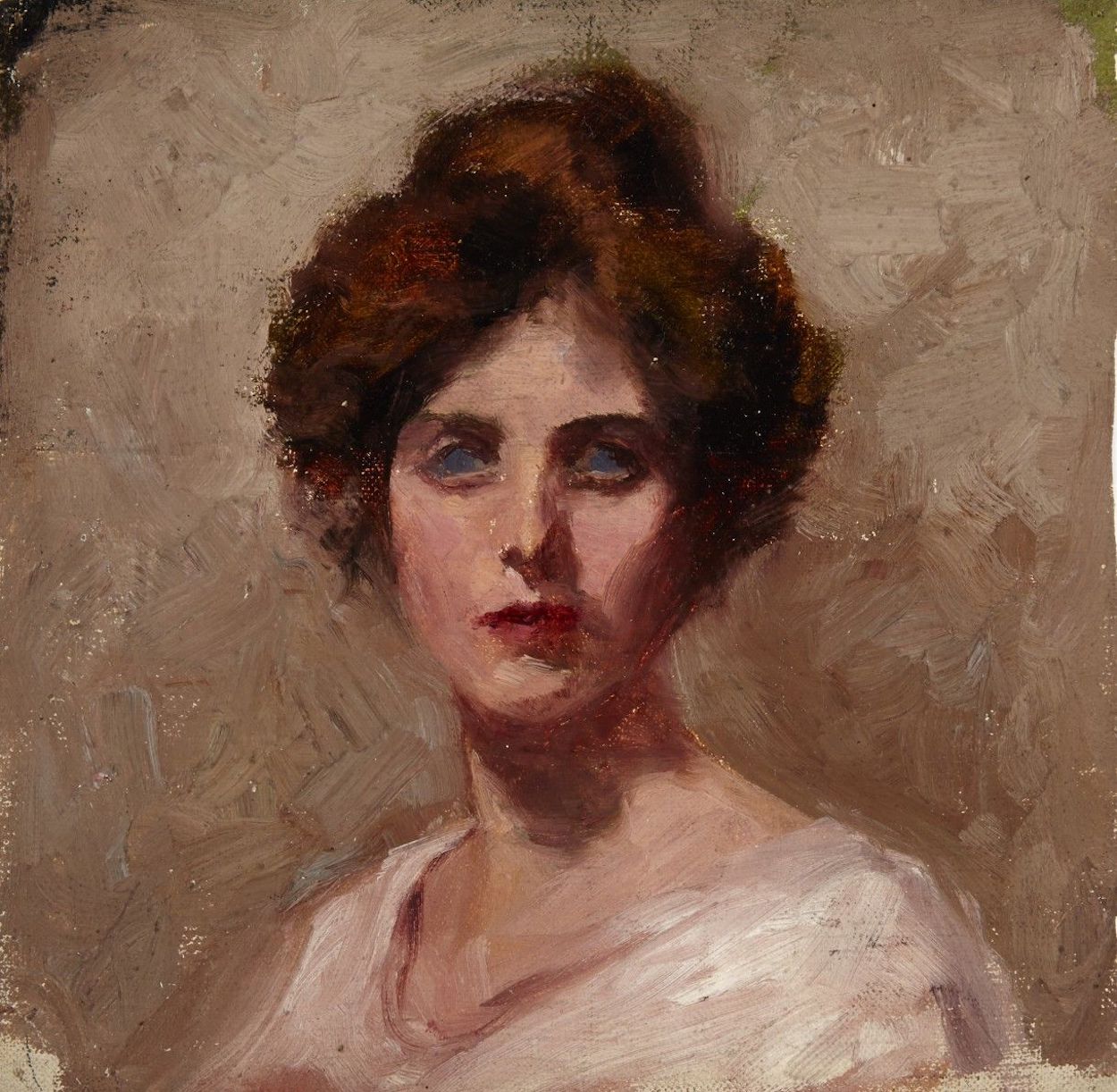 Self-Portrait by Bertha May Ingle - around 1902 - 17 x 17 cm private collection