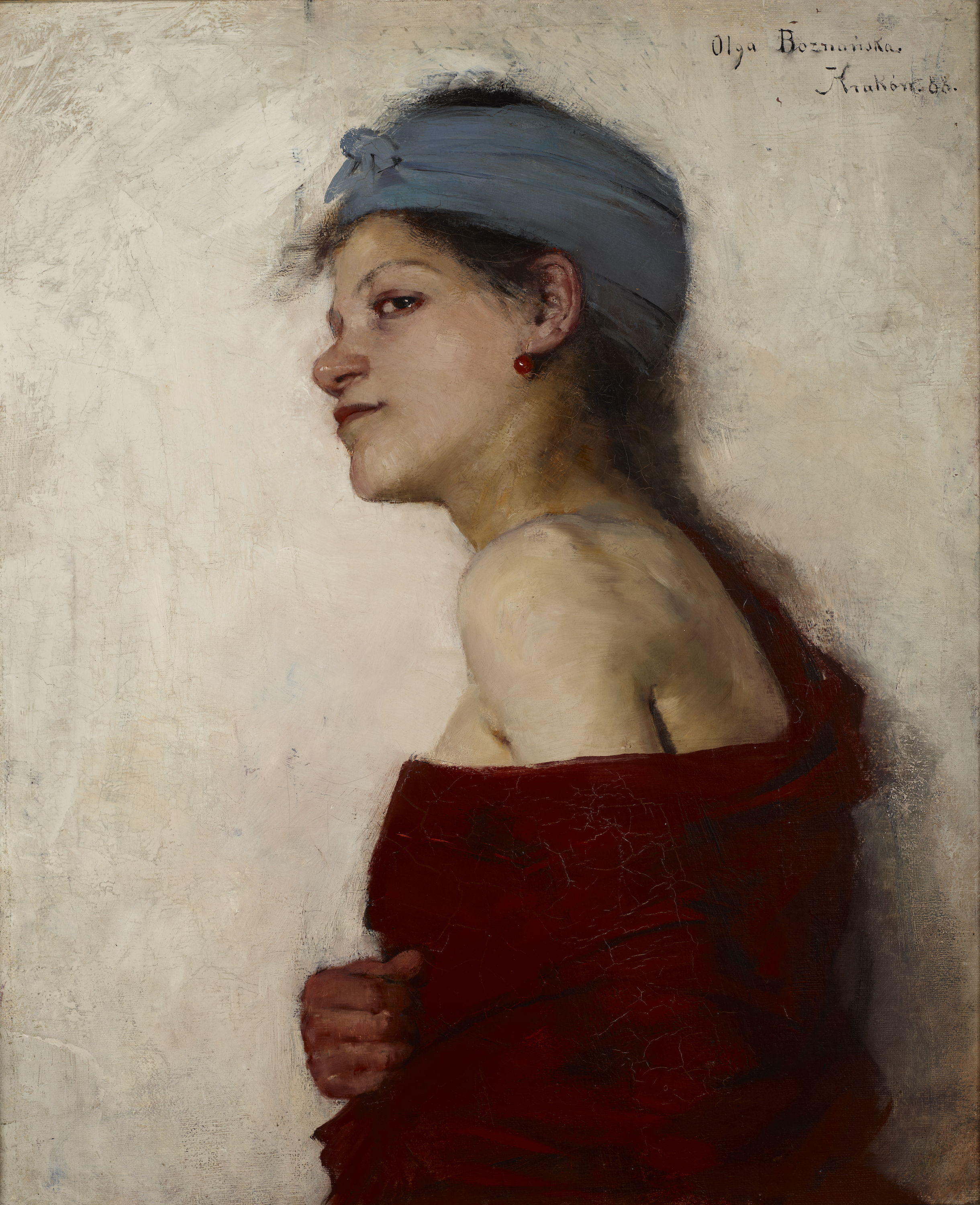 Portret van een vrouw (Zigeuneres) by Olga Boznańska - 1888 