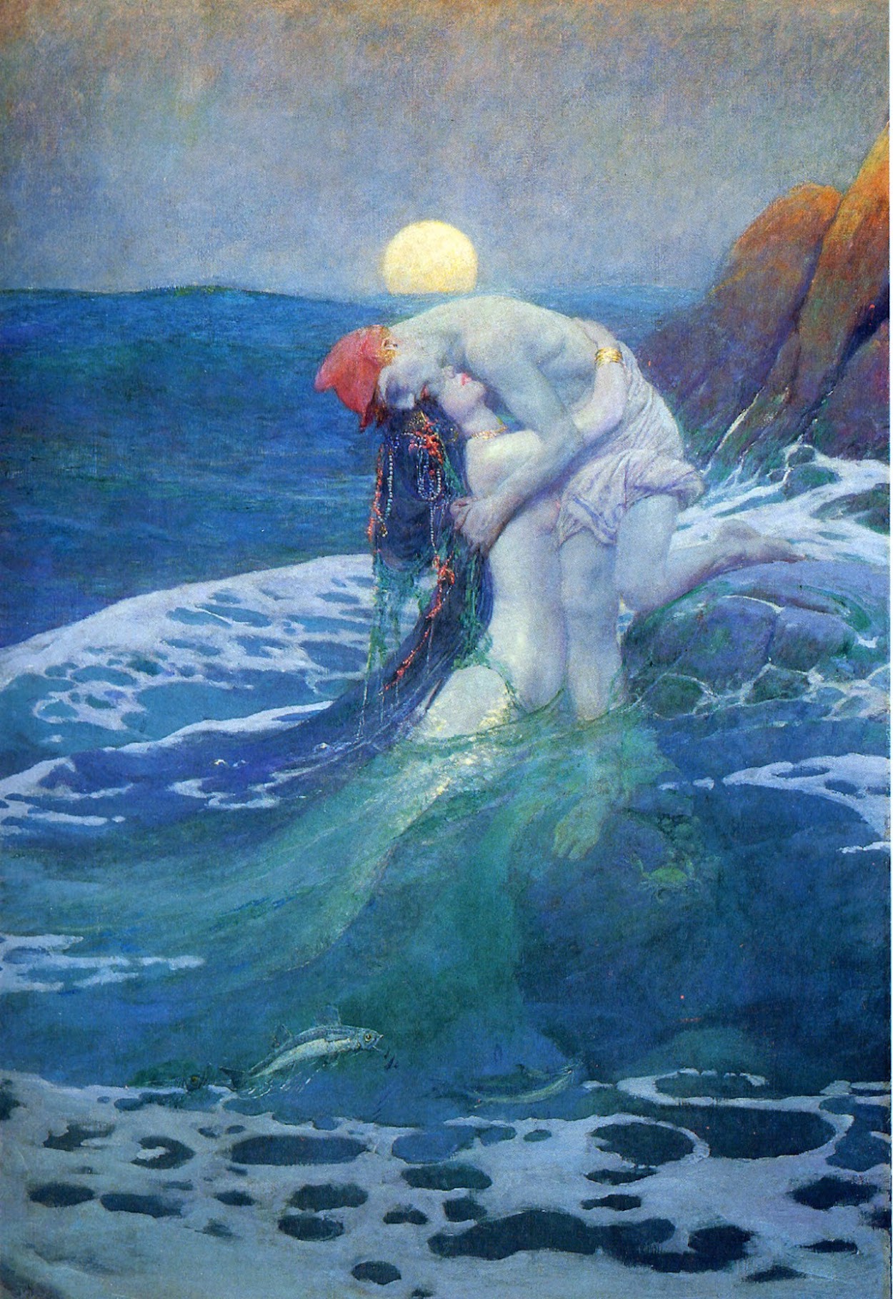 The Mermaid by Howard Pyle - 1910 - 57 7/8 x 40 1/8 inches Delaware Art Museum