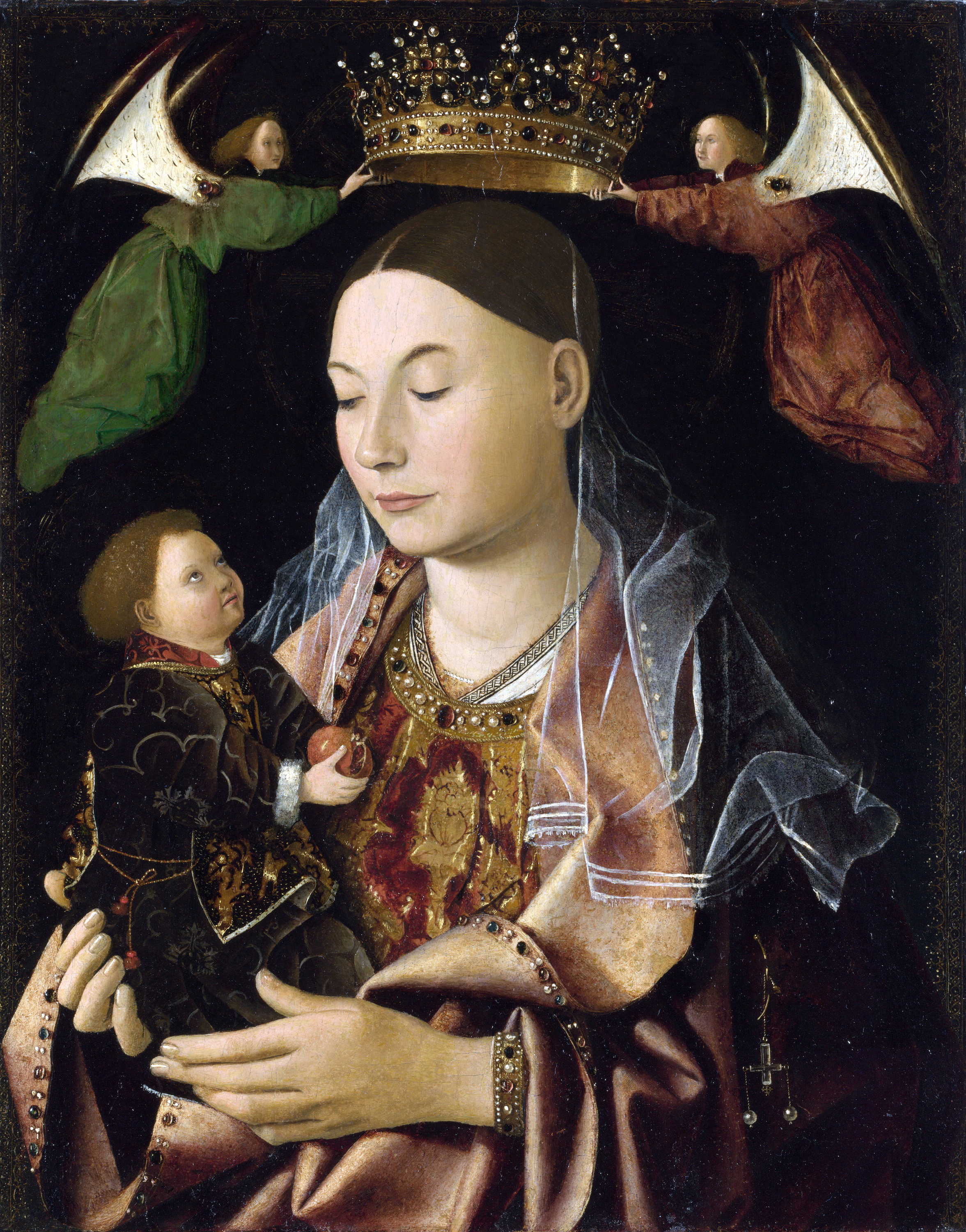 Madonna Saltinga by Antonello da Messina - Lata 60. XV w. - 43,2 × 34,3 cm 