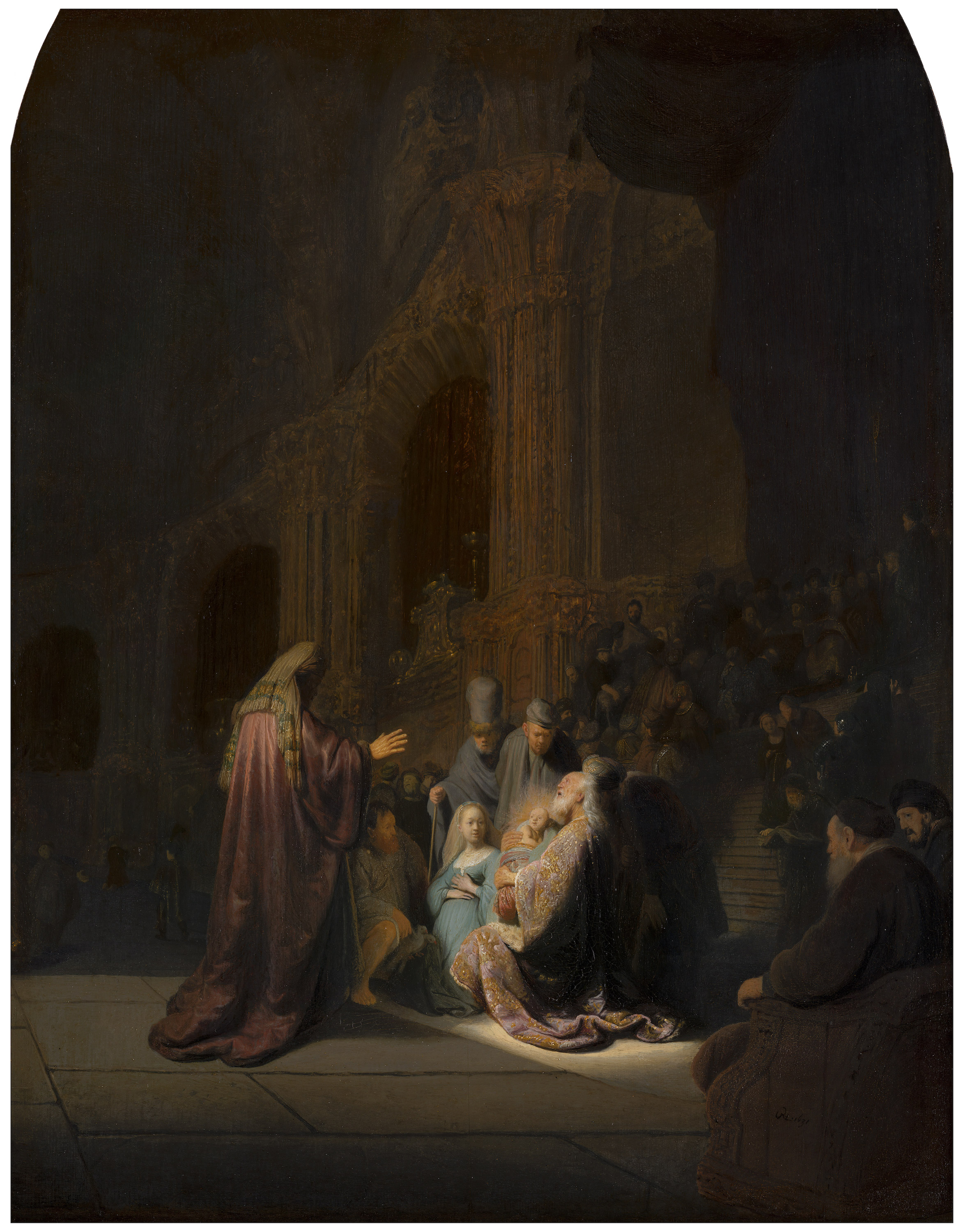 Canção de Adoração de Simeão by Rembrandt van Rijn - 1631 - 61 x 48 cm 