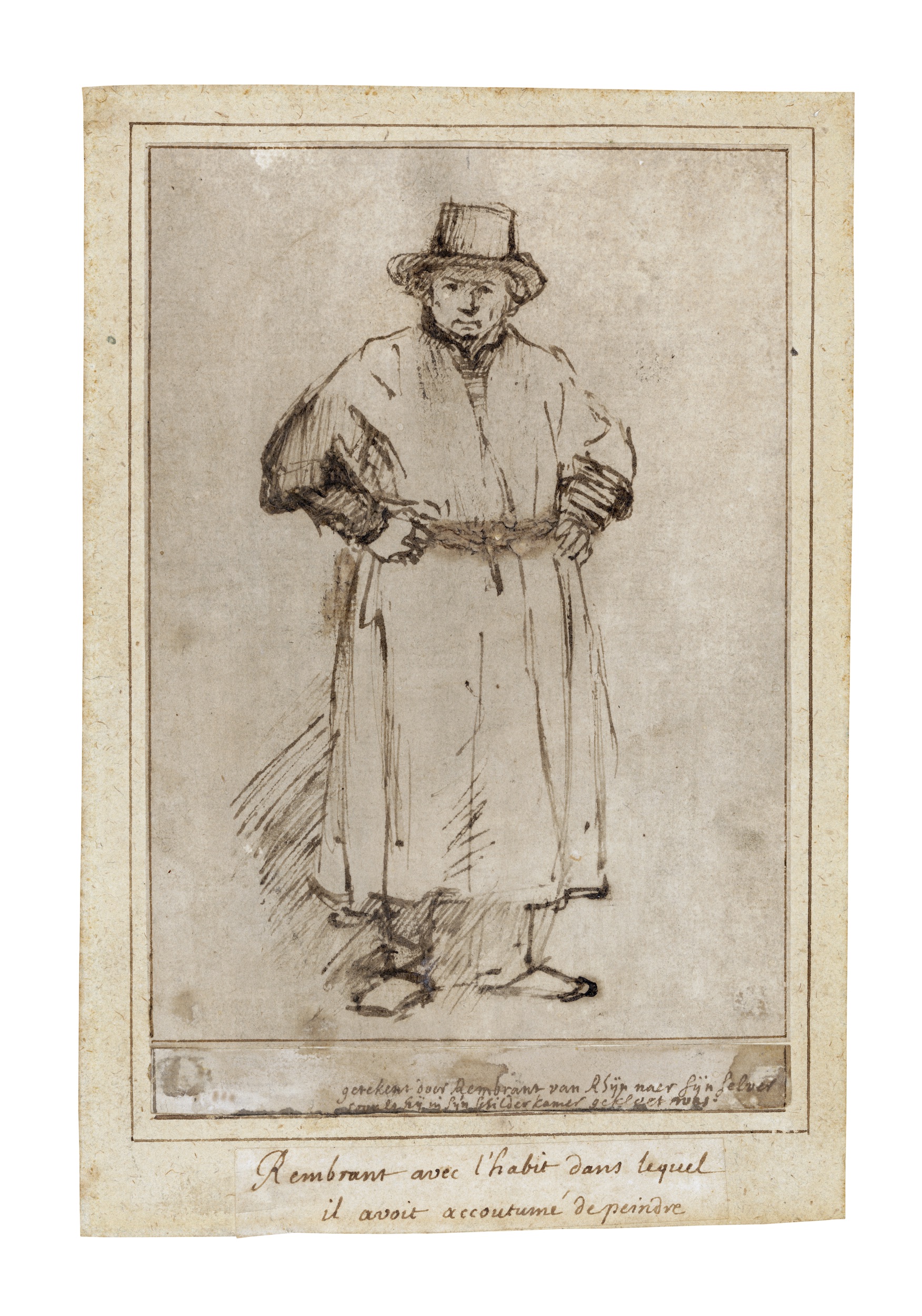 Rembrandt by Willem Drost - ca. 1650 - 203 x 134 mm. Rembrandthuis