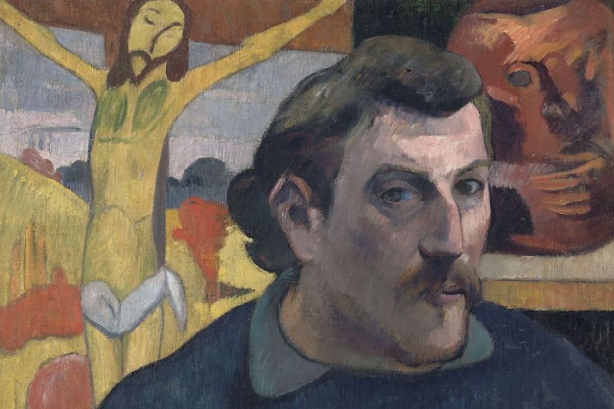 Portrait of the Artist with the Yellow Christ by Paul Gauguin - 1890 - 1891 - 30 x 46 cm Musée d'Orsay
