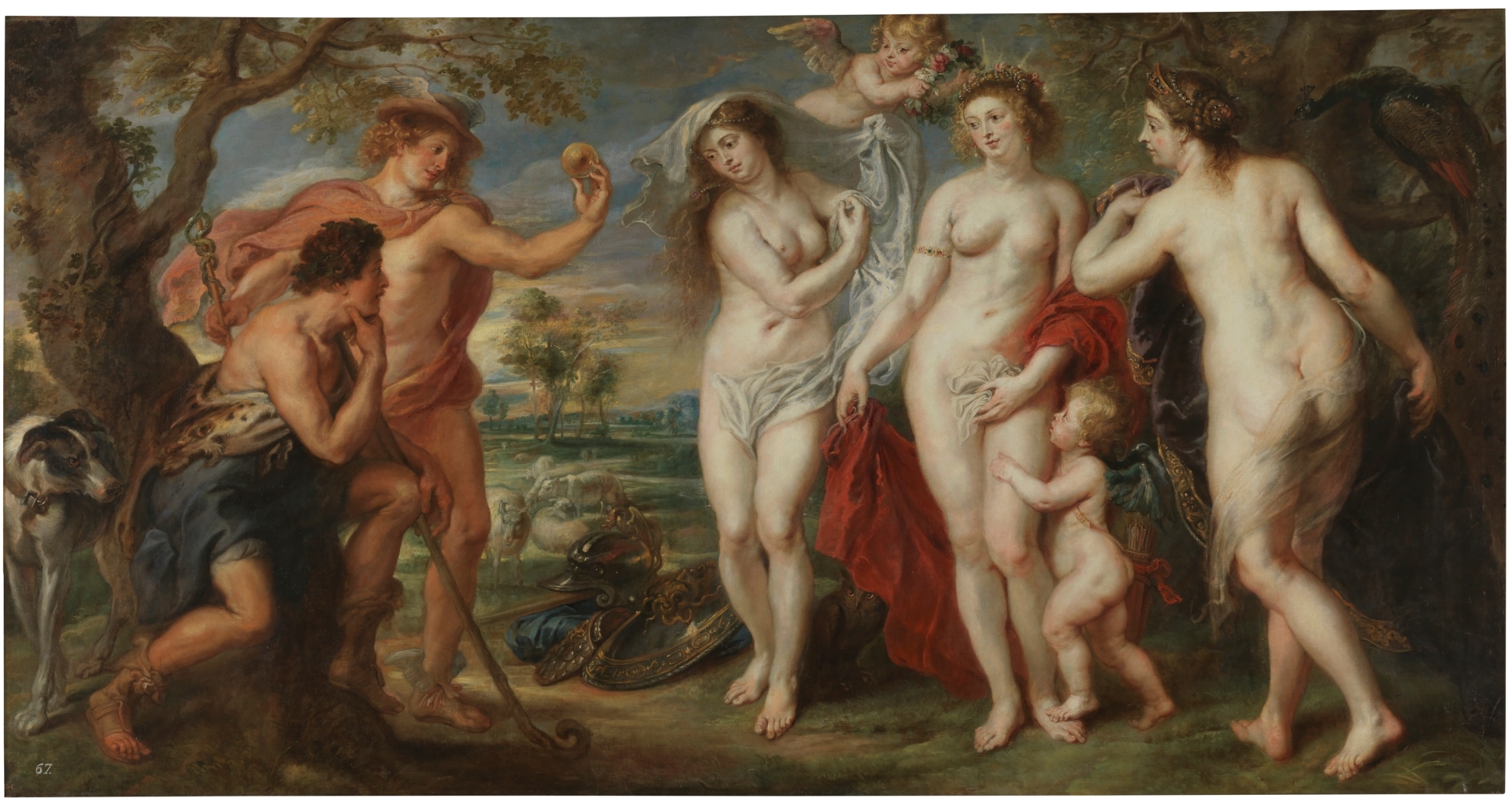 The Judgment of Paris by Peter Paul Rubens - c. 1639 - 199 cm x 381 cm Museo del Prado