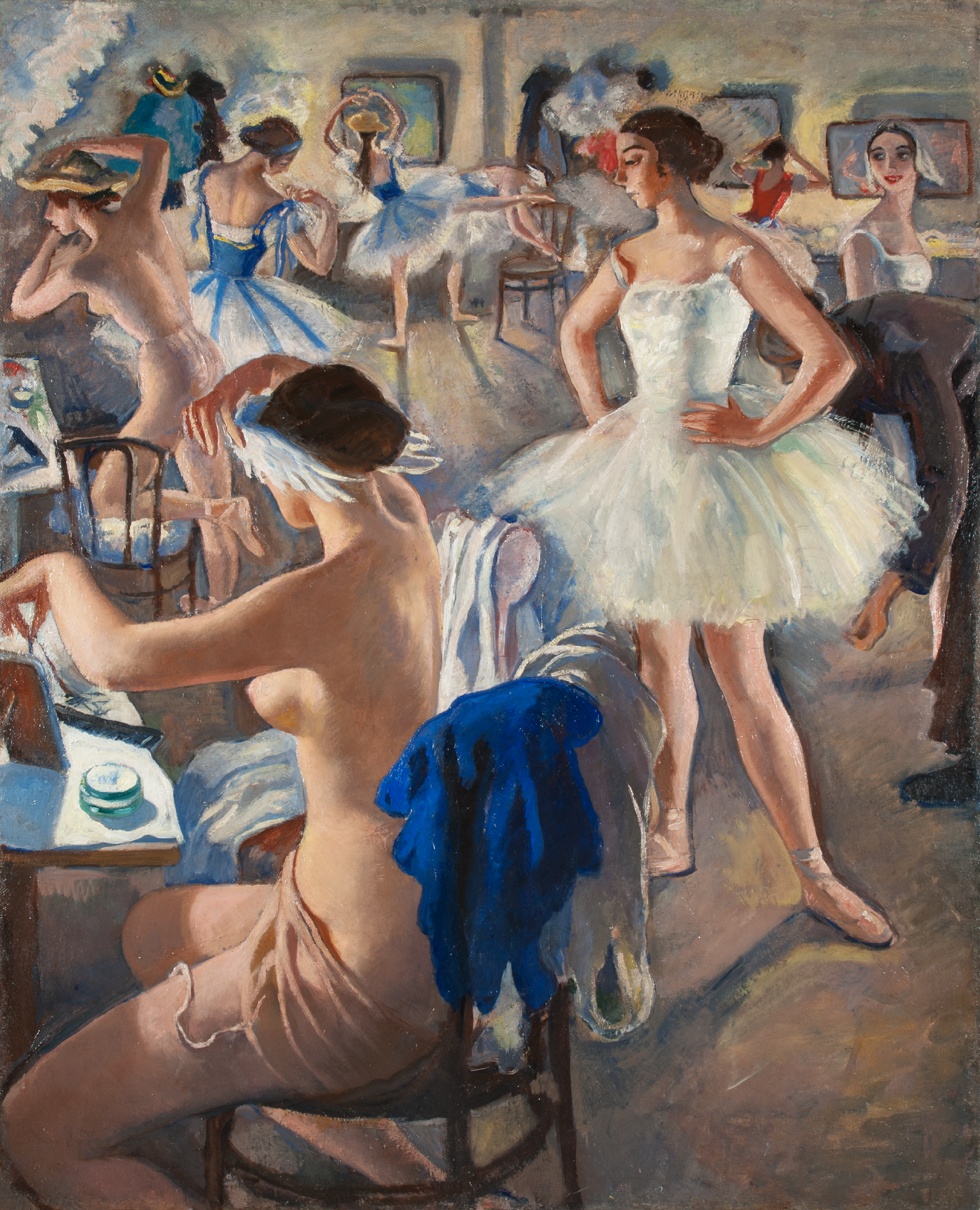 Ballet Dressing Room (Ballet The Swan Lake) by Zinaida Serebriakova - 1924 State Russian Museum
