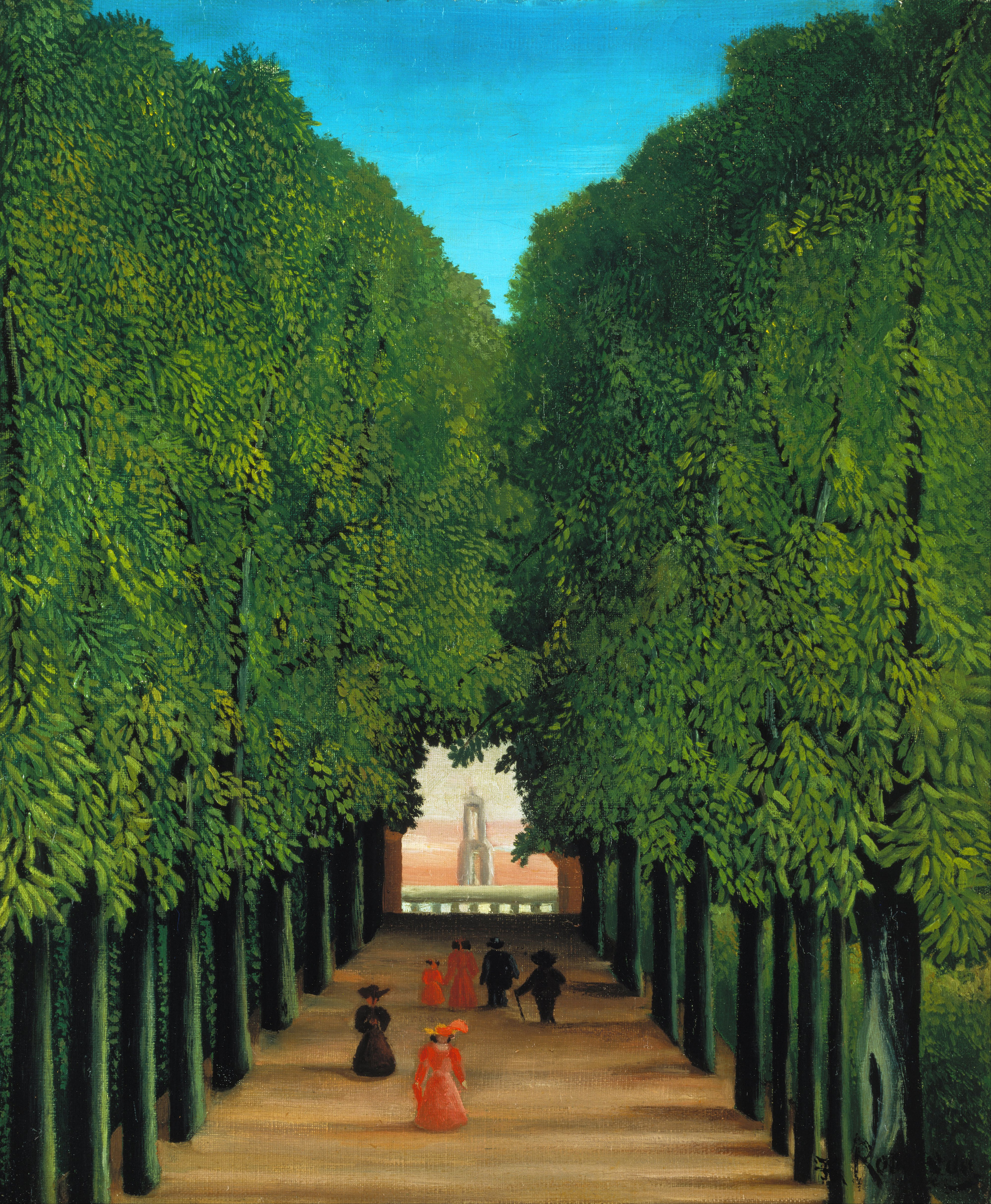 Viale nel parco di Saint-Cloud  by Henri Rousseau - ca.1908 - 46.2 x 37.6 cm 