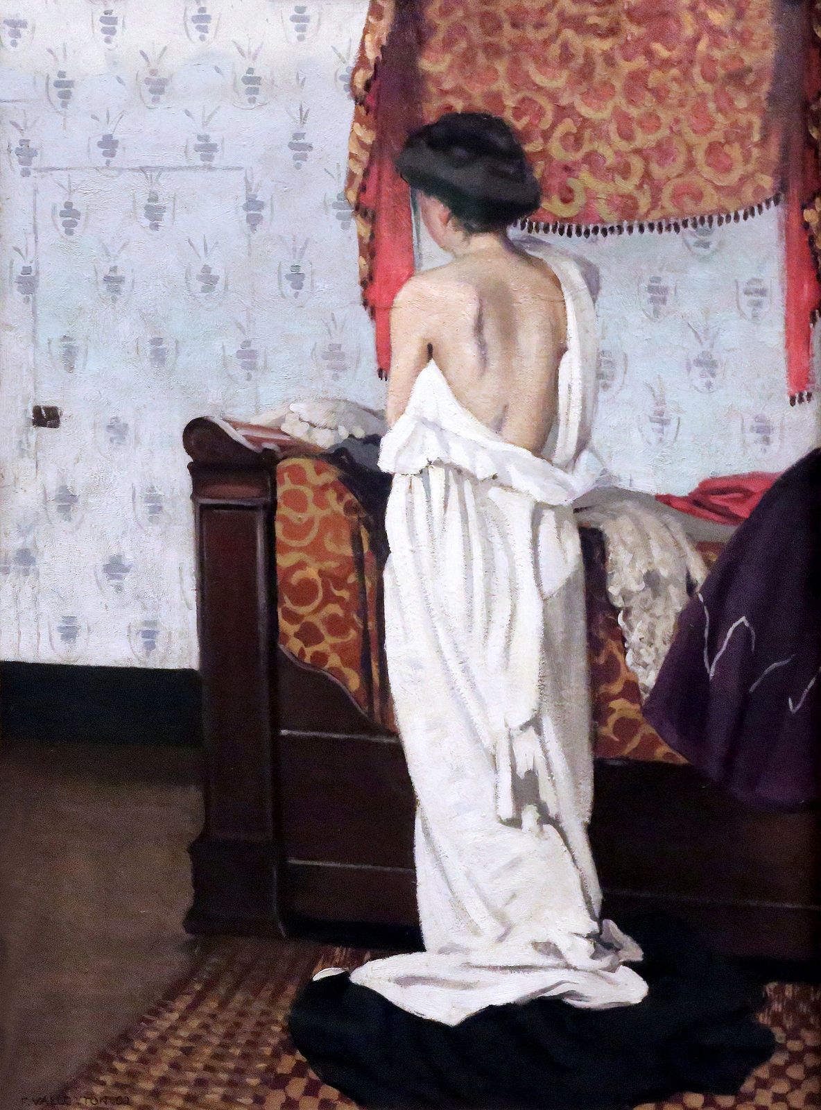 Innen, Akt von hinten gesehen by Félix Vallotton - 1902 - 76.5 x 57.0 cm Kunsthalle Bremen