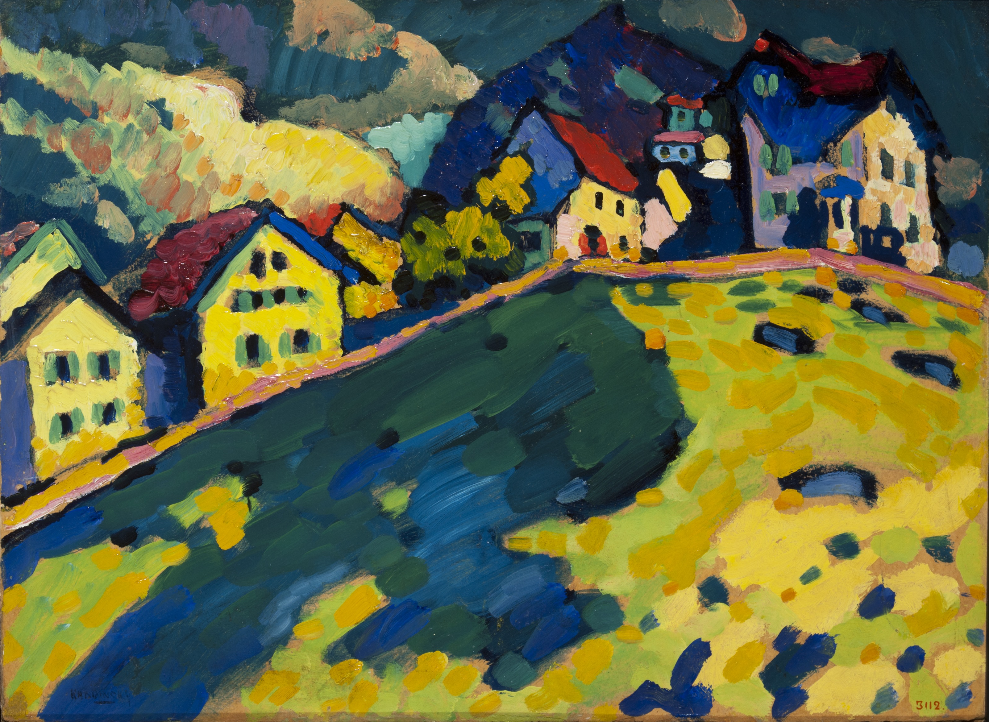 Murnau. Letní krajina by Wassily Kandinsky - 1909 - 33,5 х 46 cm 