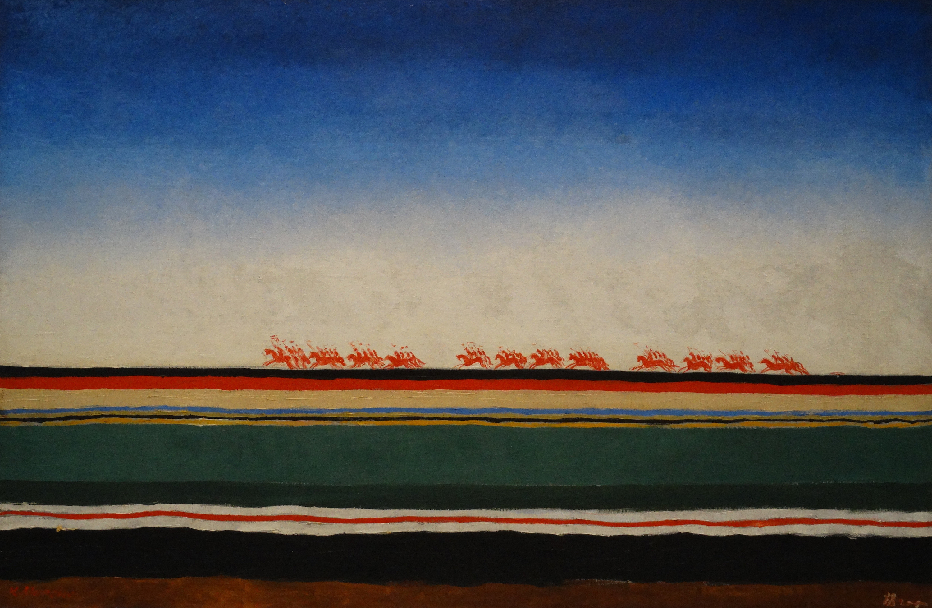 سوار نظام سرخ by Kazimir Malevich - تقریبا ۱۹۳۲ - ۹۱×۱۴۰ سانتی متر 