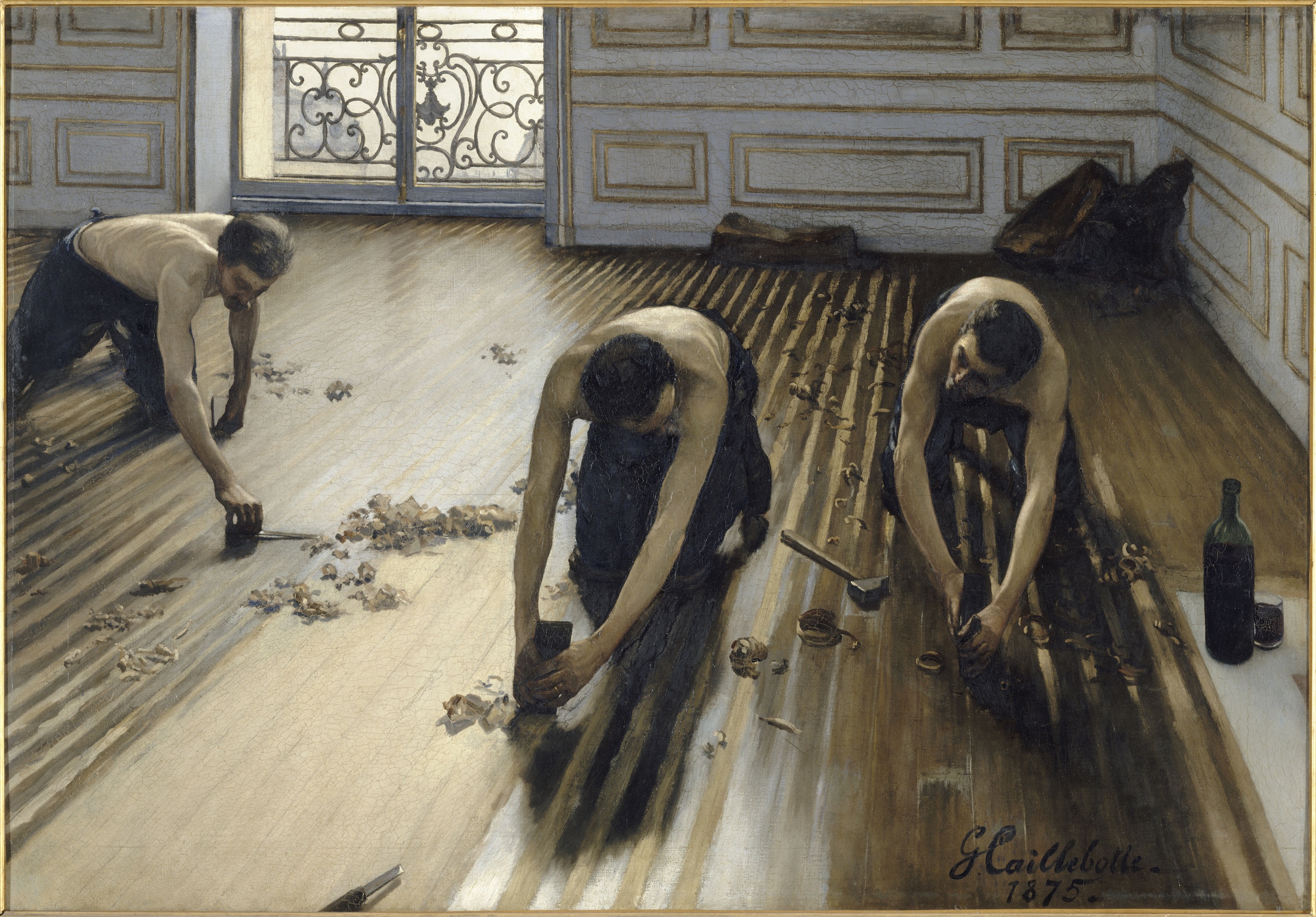 Floor Scrapers by Gustave Caillebotte - 1875 - 102 x 146.5 cm Musée d'Orsay