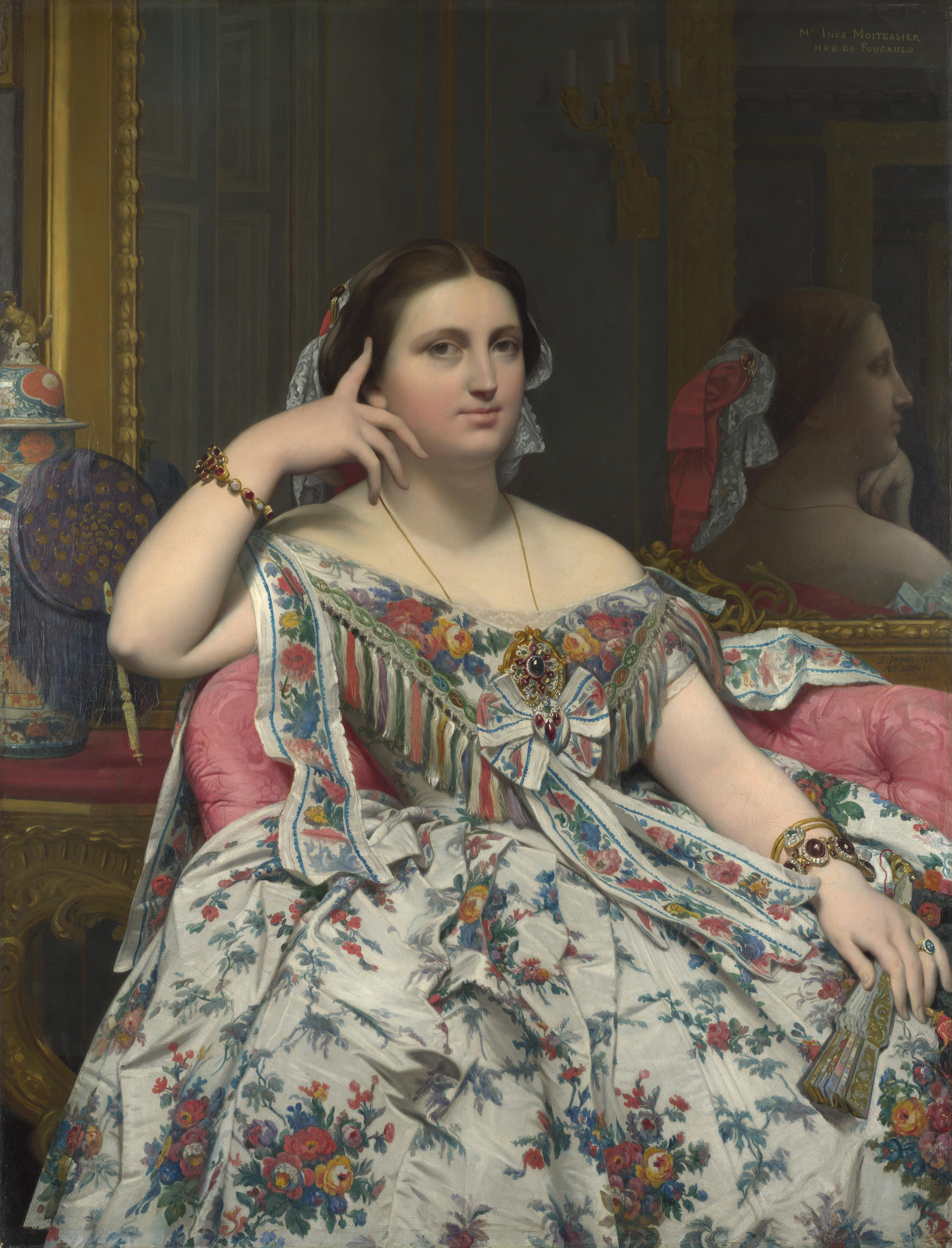Madame Moitessier by Jean-Auguste-Dominique Ingres - 1856 - 120 cm × 92 cm 