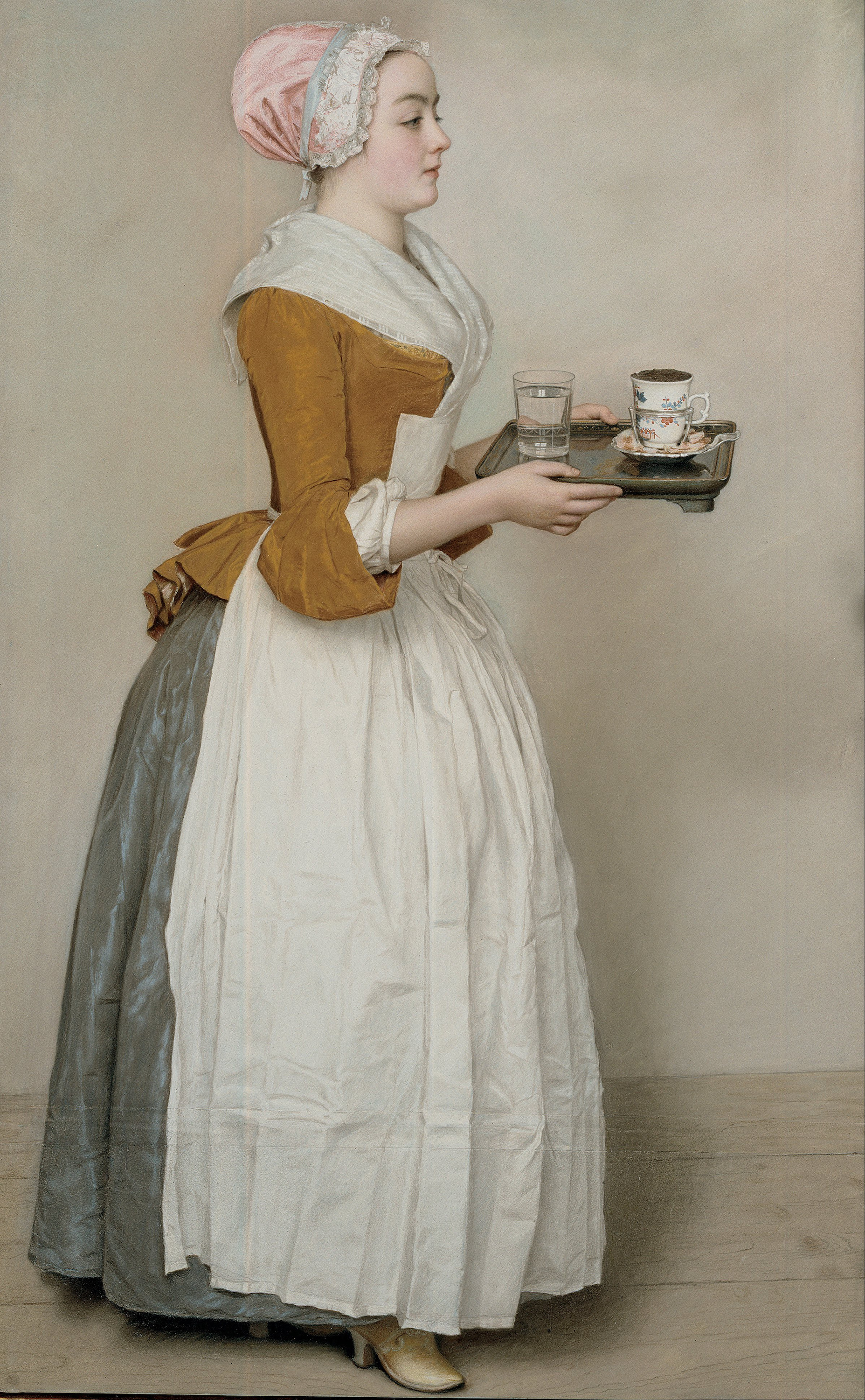 Το κορίτσι με τη σοκολάτα by Jean-Étienne Liotard - γύρω στο 1744 - 1745 - 52,5 x 82,5 εκ 