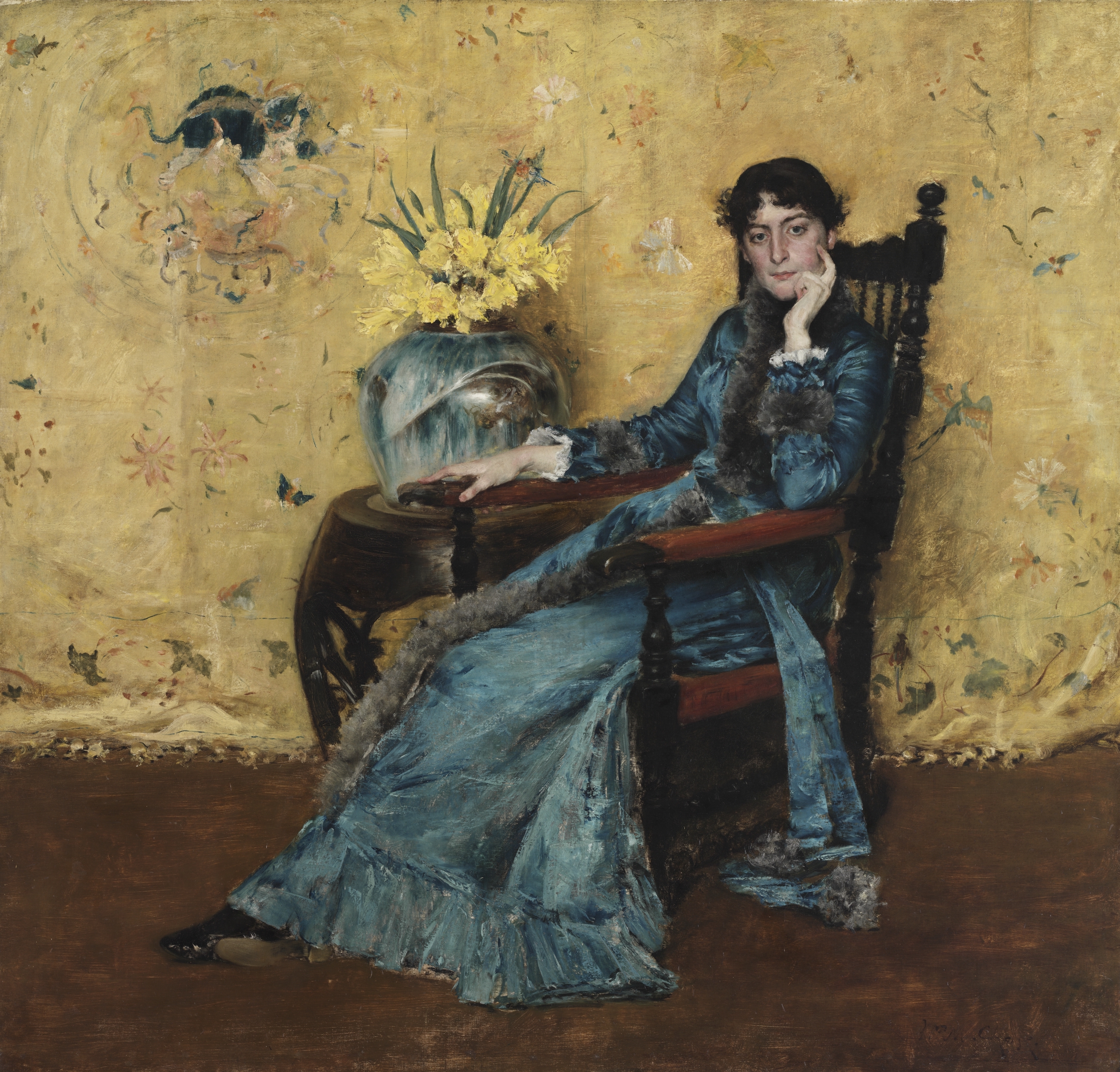 Portret van Dora Wheeler by William Merritt Chase  - 1882-1883 - 180,6 x 188,6 cm 