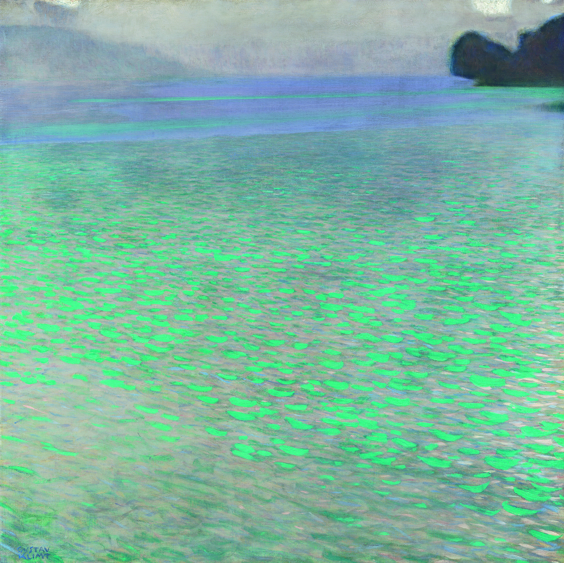 Lake Atttersee'de by Gustav Klimt - 1900 