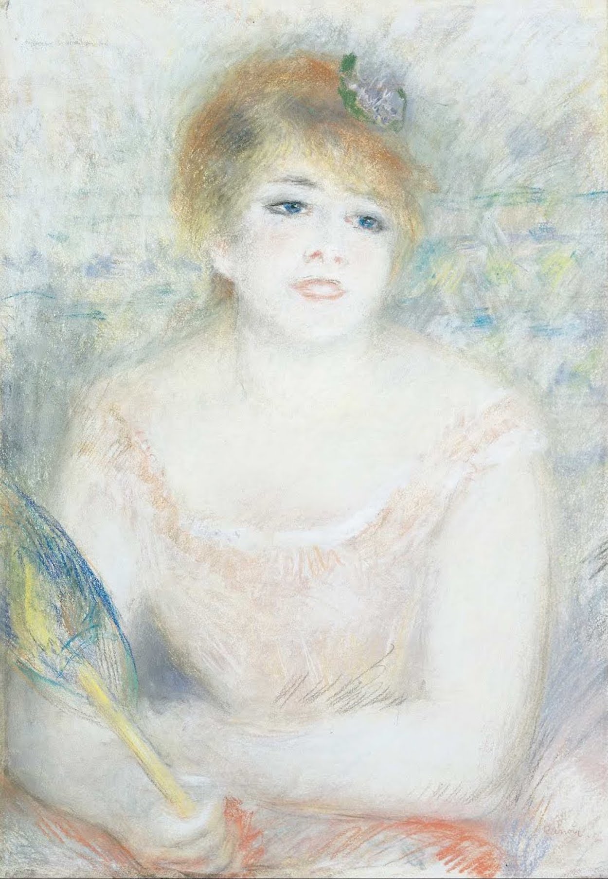 잔느 사마리 by Pierre-Auguste Renoir - c. 1878 - 69.7 x 47.7 cm 