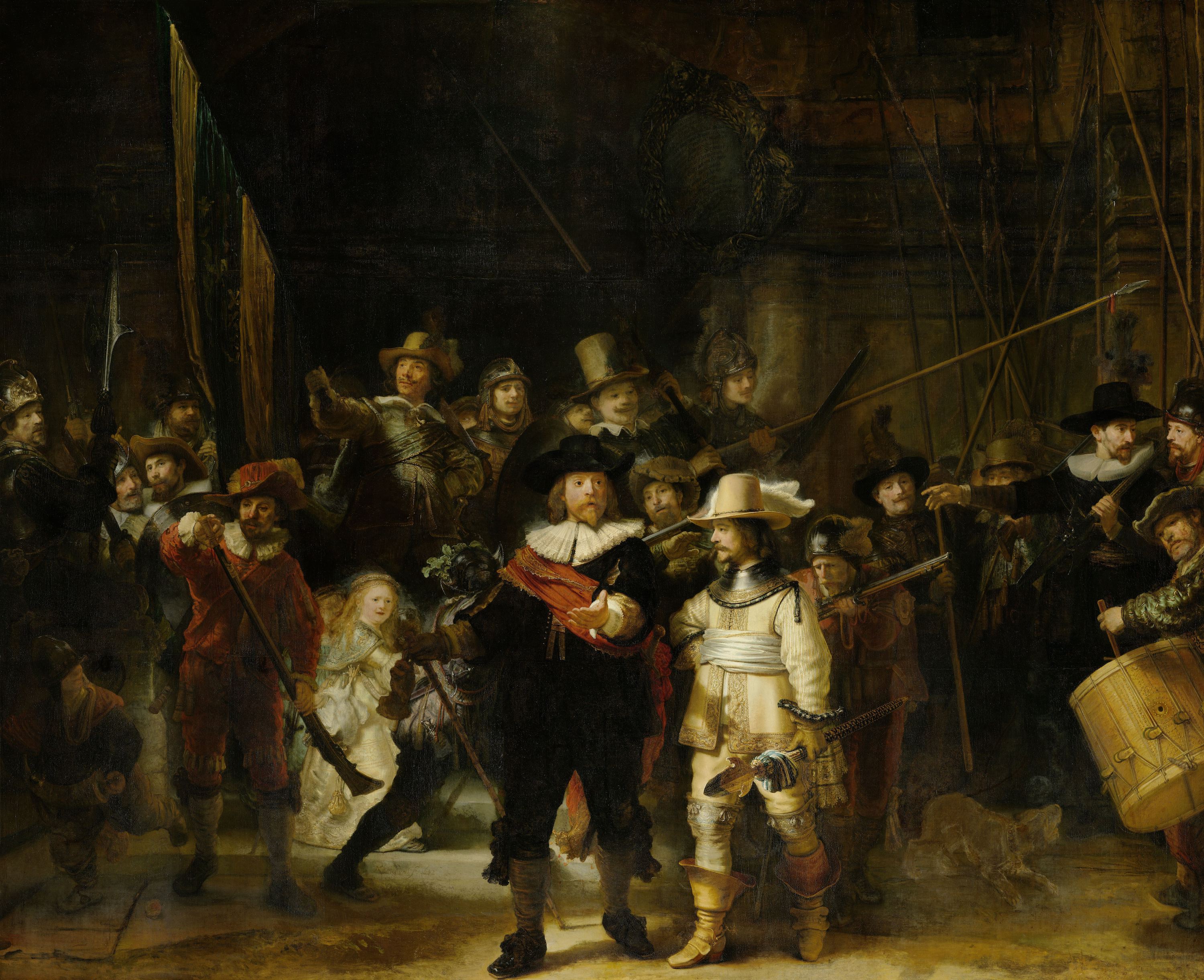 夜巡 by Rembrandt van Rijn - 1642 - 363 × 437 cm 