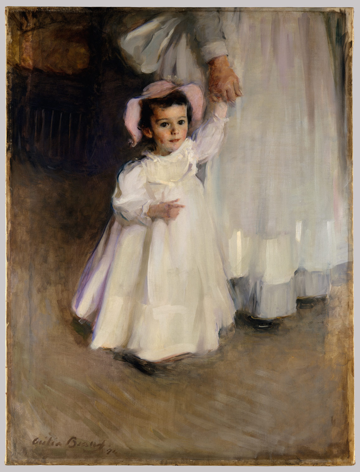 Ernesta (Gyermek dajkával) by Cecilia Beaux - 1894 - 128.3 x 96.8 cm 