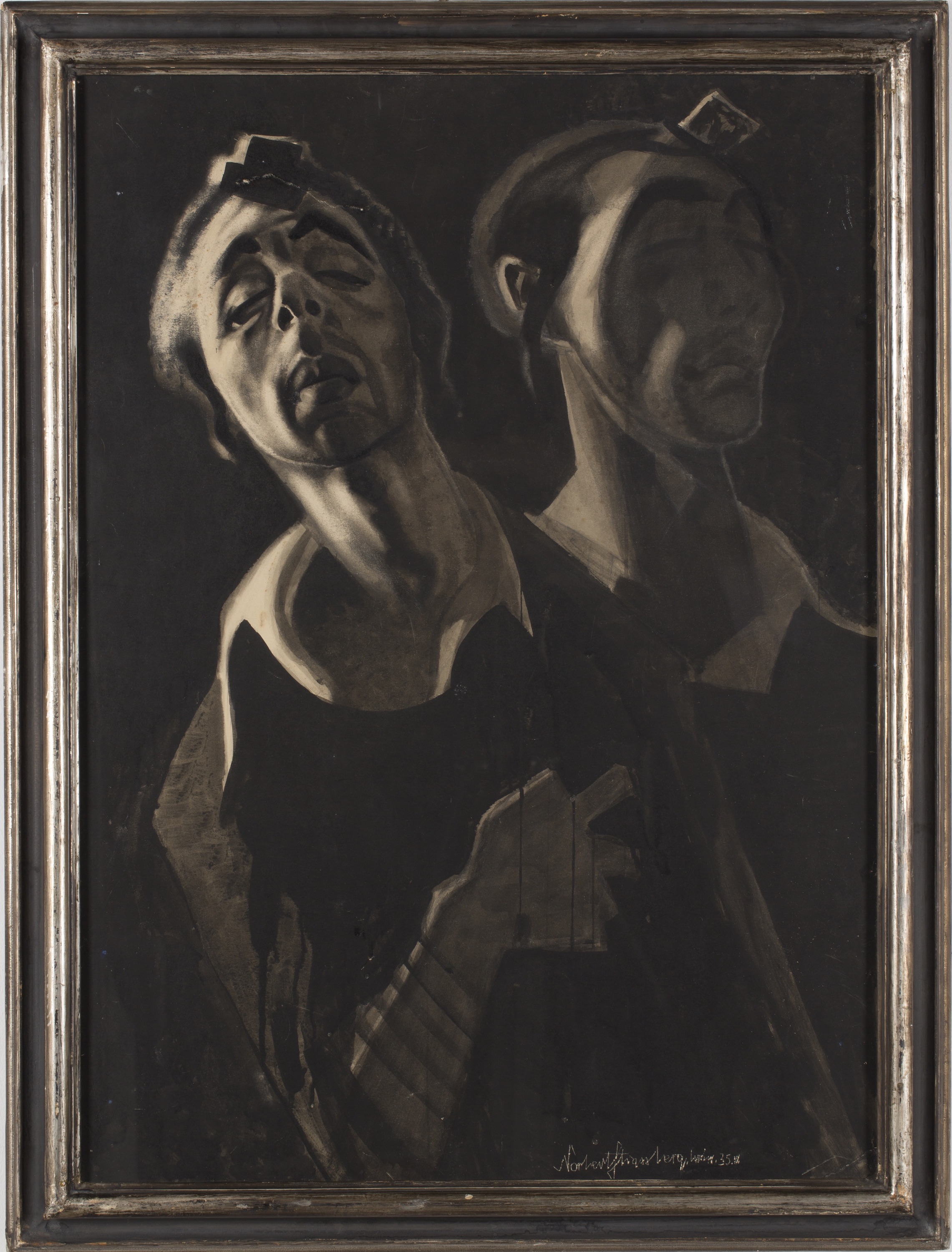 Éxtasis / Oración de la mañana by Norbert Strassberg - 1935 - 85 x 62 cm Jewish Historical Institute