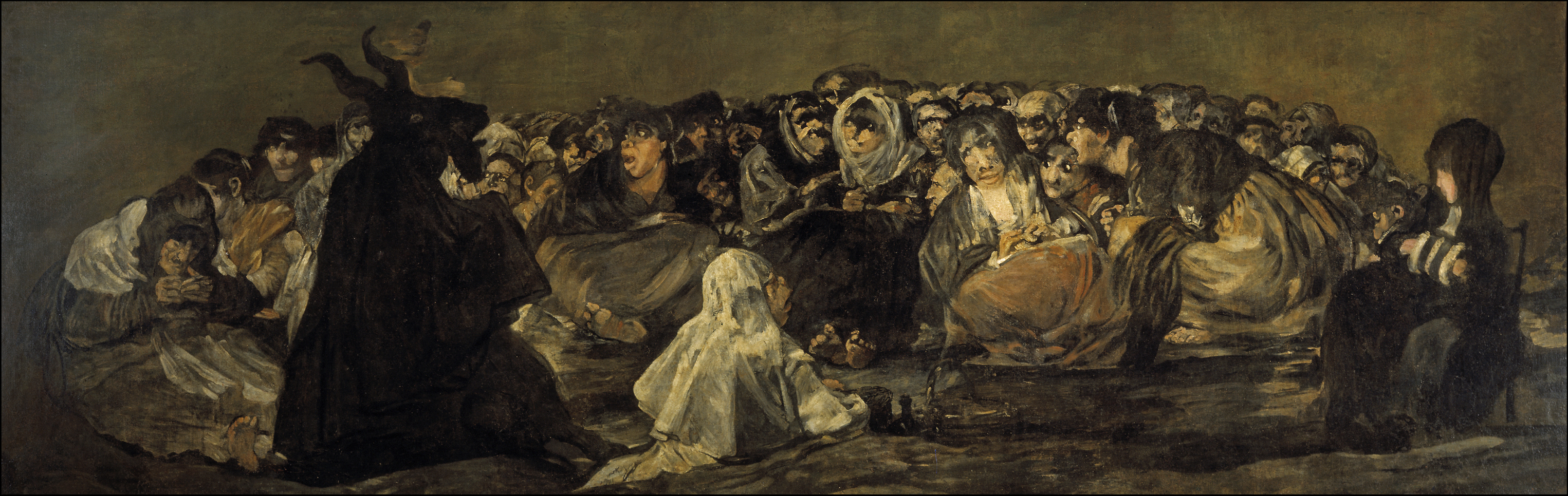 Witches' Sabbath by Francisco Goya - 1821-1823 - 140.5 x 435.7 cm Museo del Prado