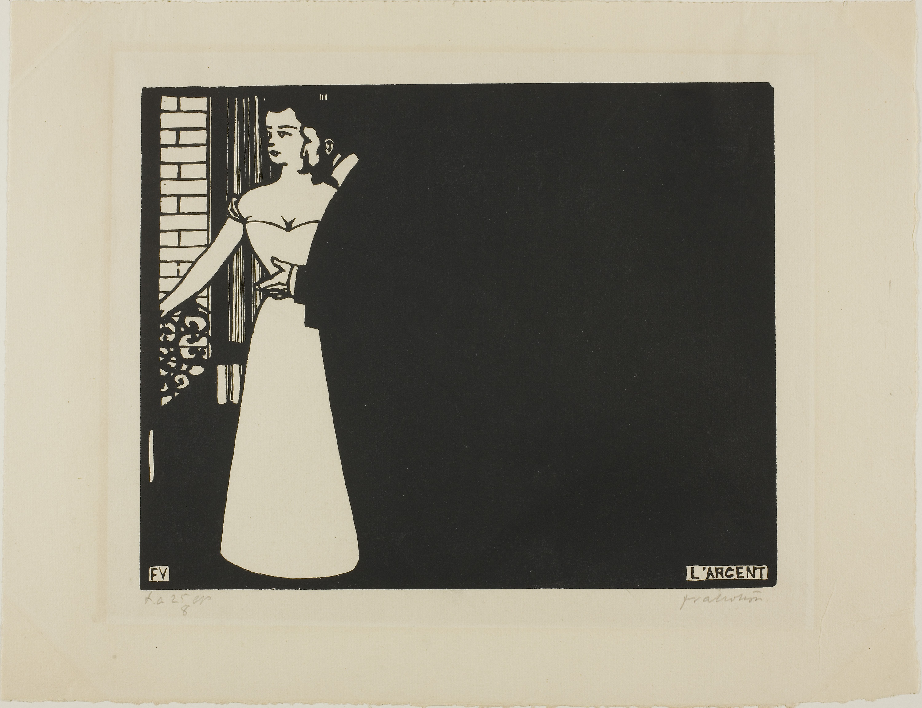 Money, plate five from Intimacies by Félix Vallotton - 1898 - 180 × 225 mm Art Institute of Chicago