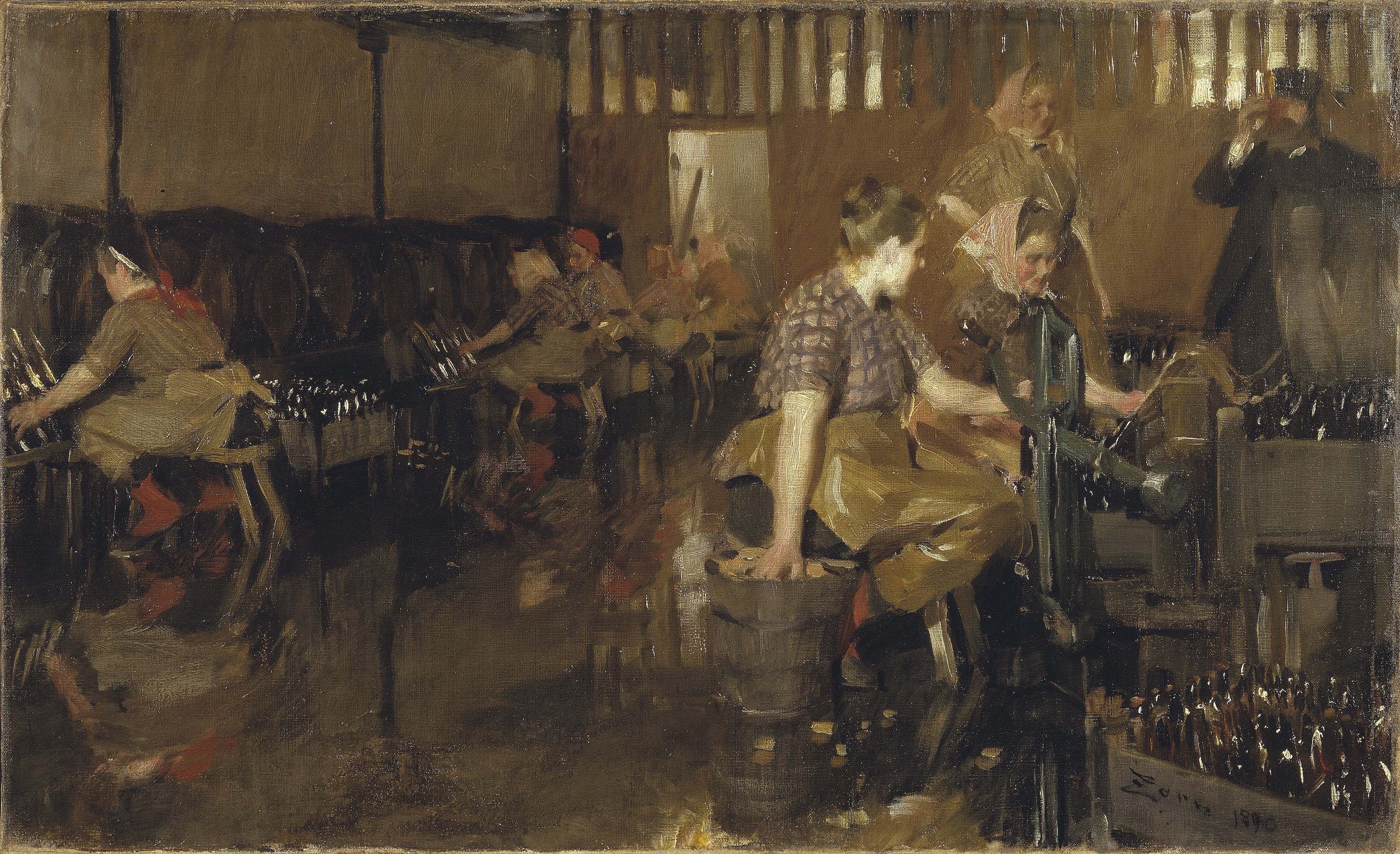 مصنع الجعة الصغير by Anders Zorn - 1890 - 47,5 x 78 سم 