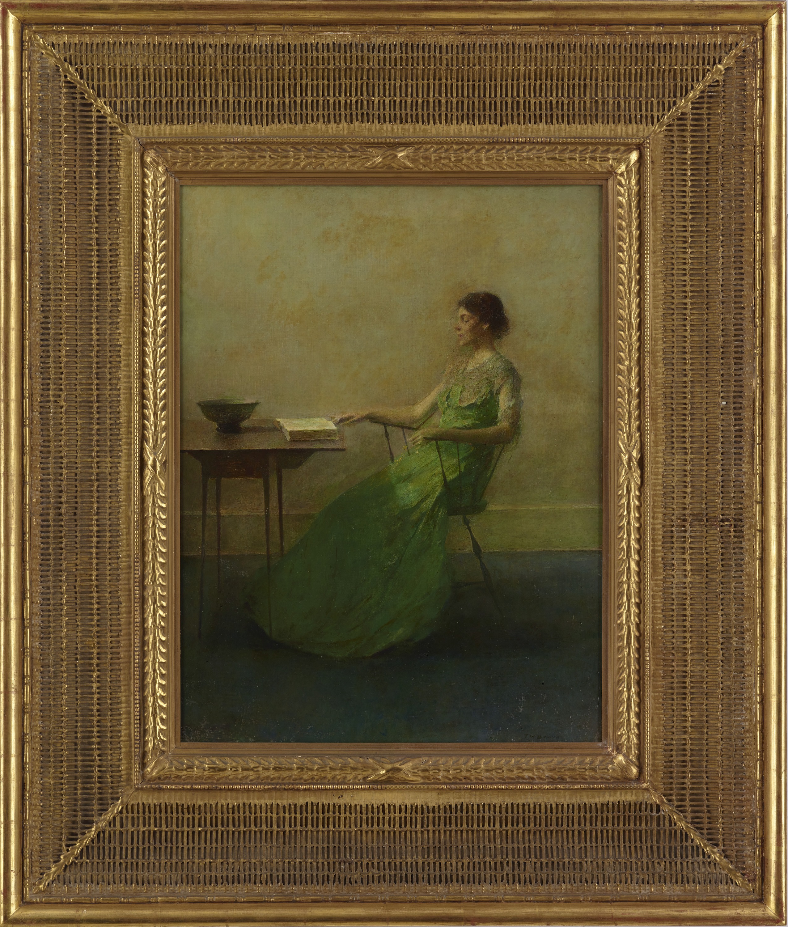 La guirnalda by Thomas Wilmer Dewing - ca. 1916 - 63,7 x 48,4 cm Galería Freer