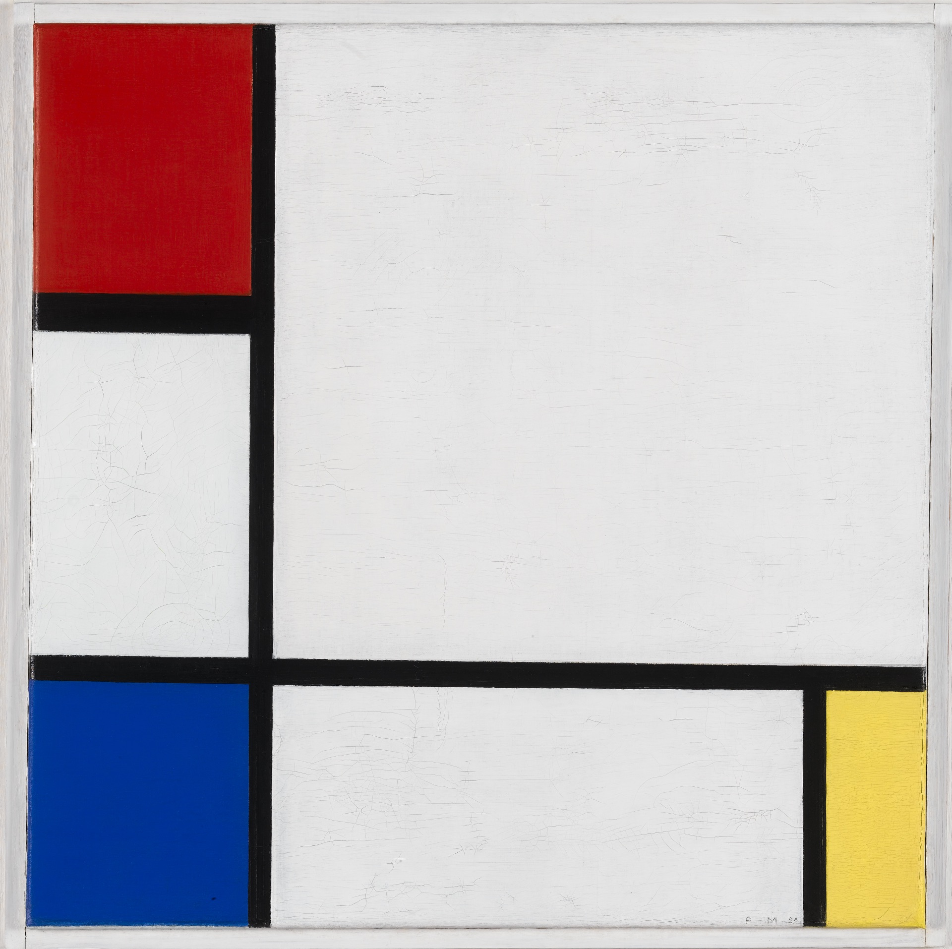 Composition No. IV, with Red, Blue, and Yellow by Piet Mondrian - 1930 - 59,5 cm × 59,5 cm Stedelijk Museum