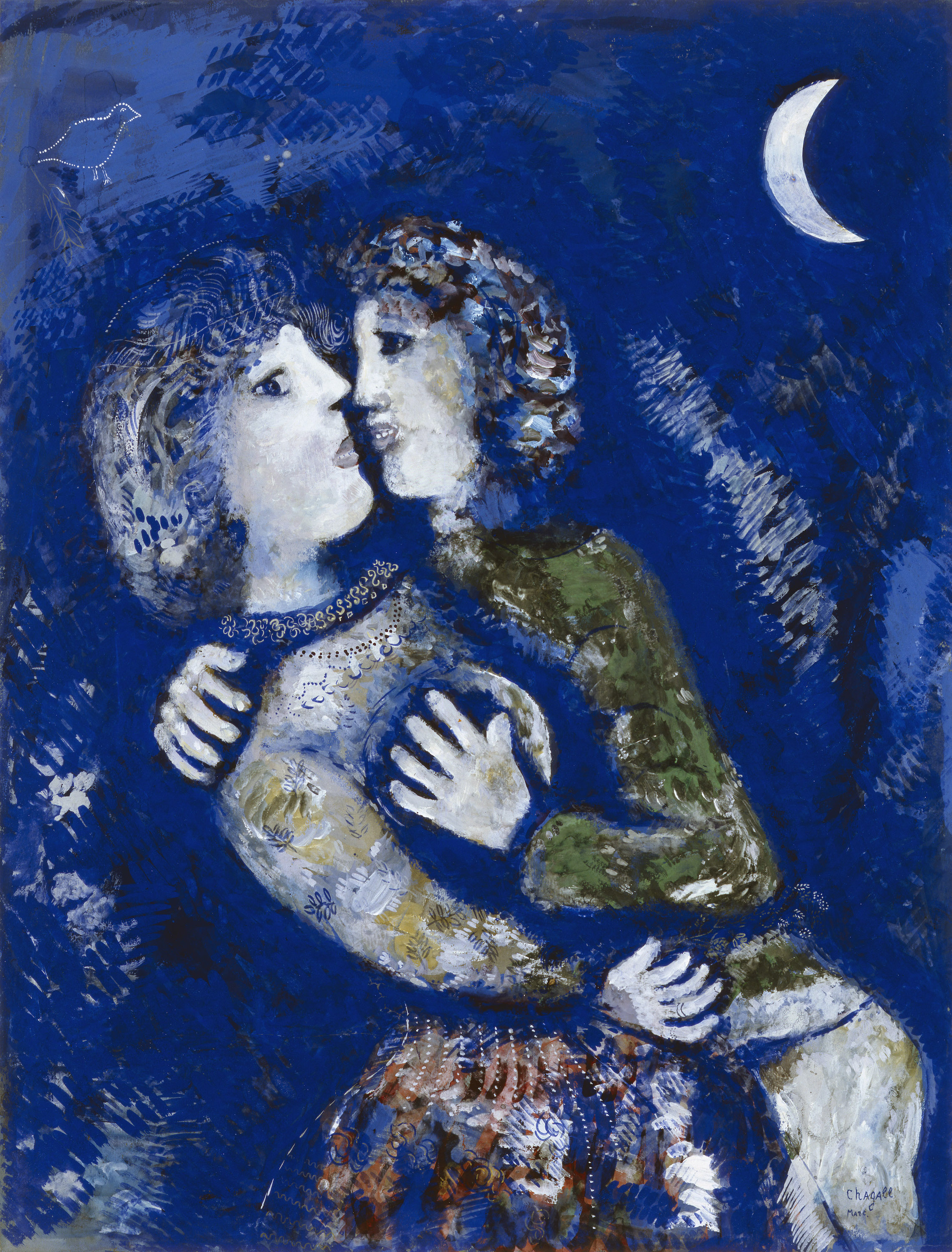  Cuplu îndrăgostit  by Marc Chagall - 1925 