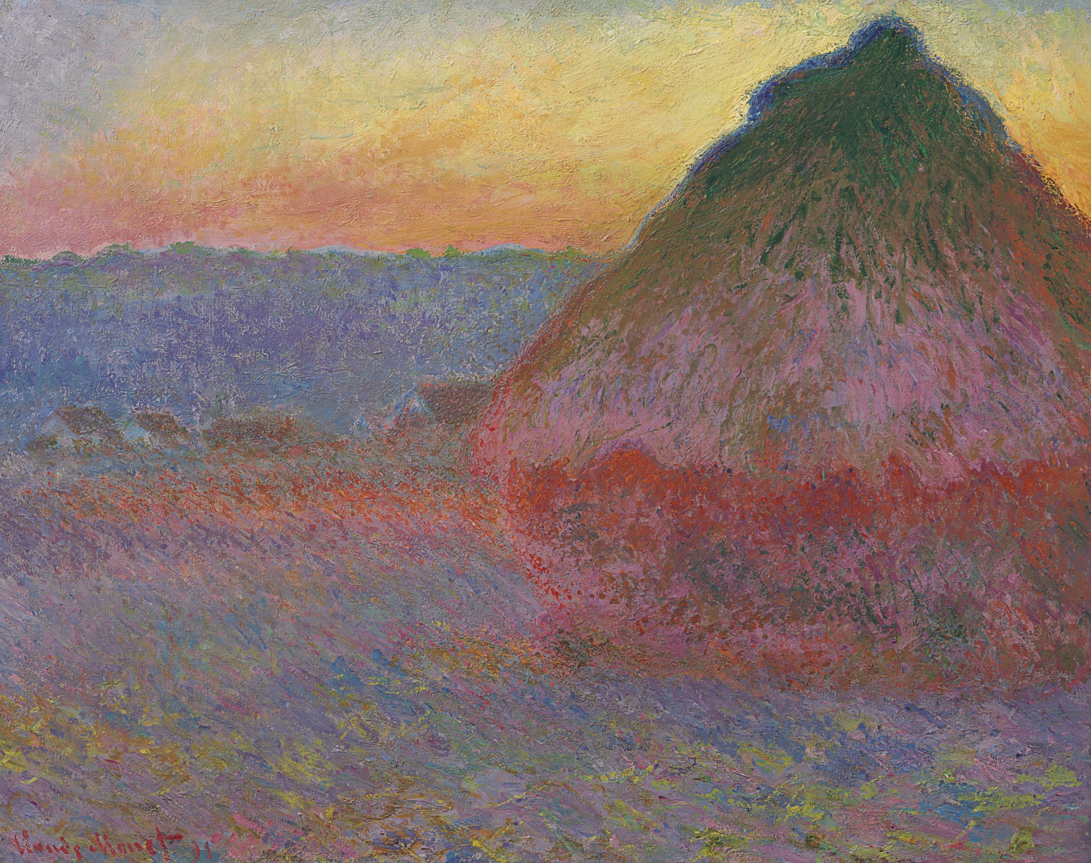Saman Yığınları by Claude Monet - 1890 özel koleksiyon