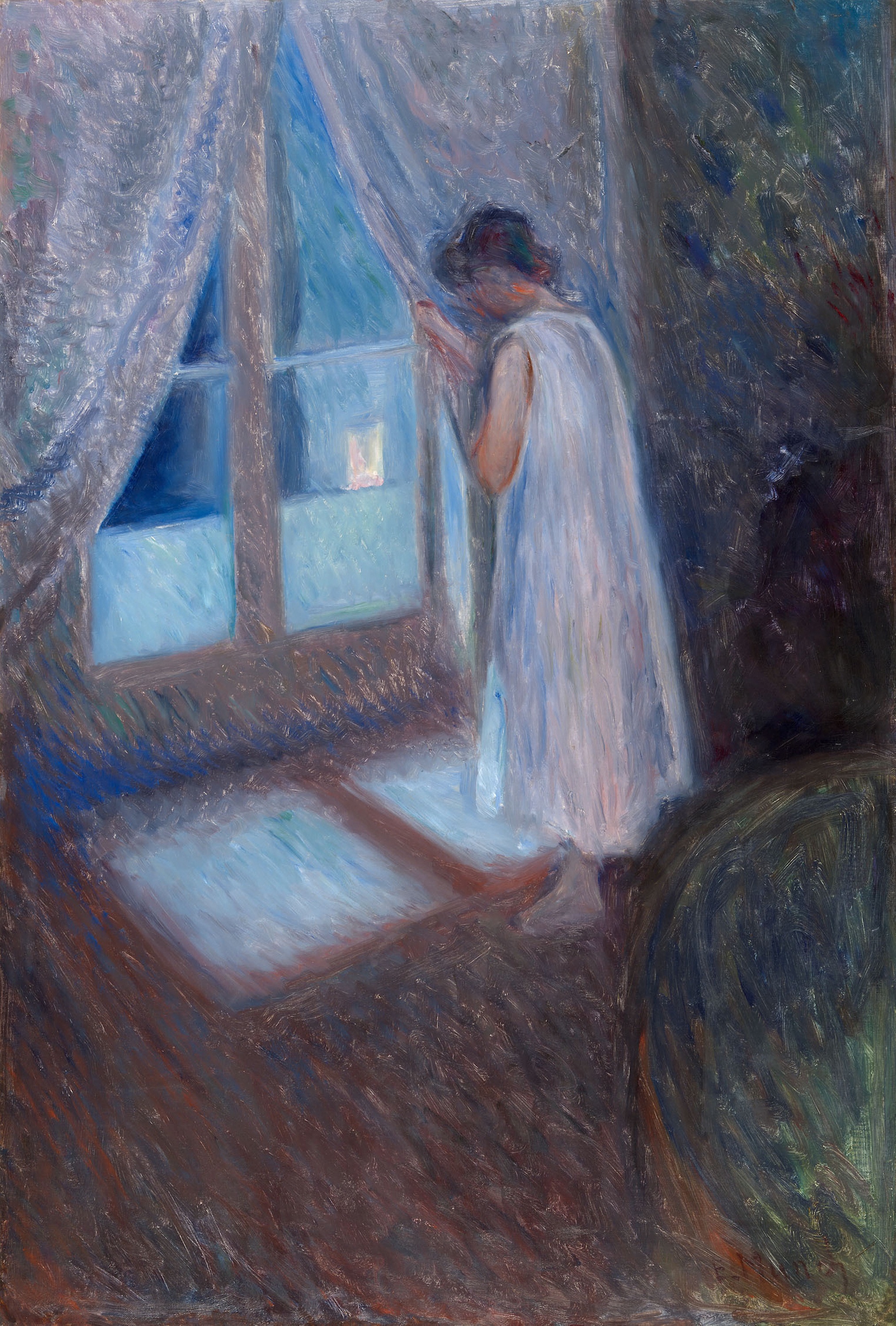 Fetiță la fereastră by Edvard Munch - 1893 - 96.5 × 65.4 cm 