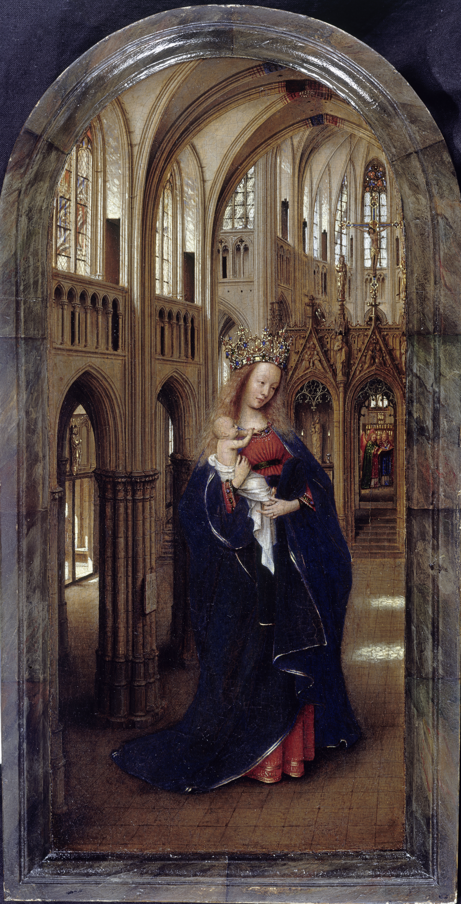 Madonna in de Kerk by Jan van Eyck - c. 1425 - 31,1 x 13,9 cm Gemäldegalerie