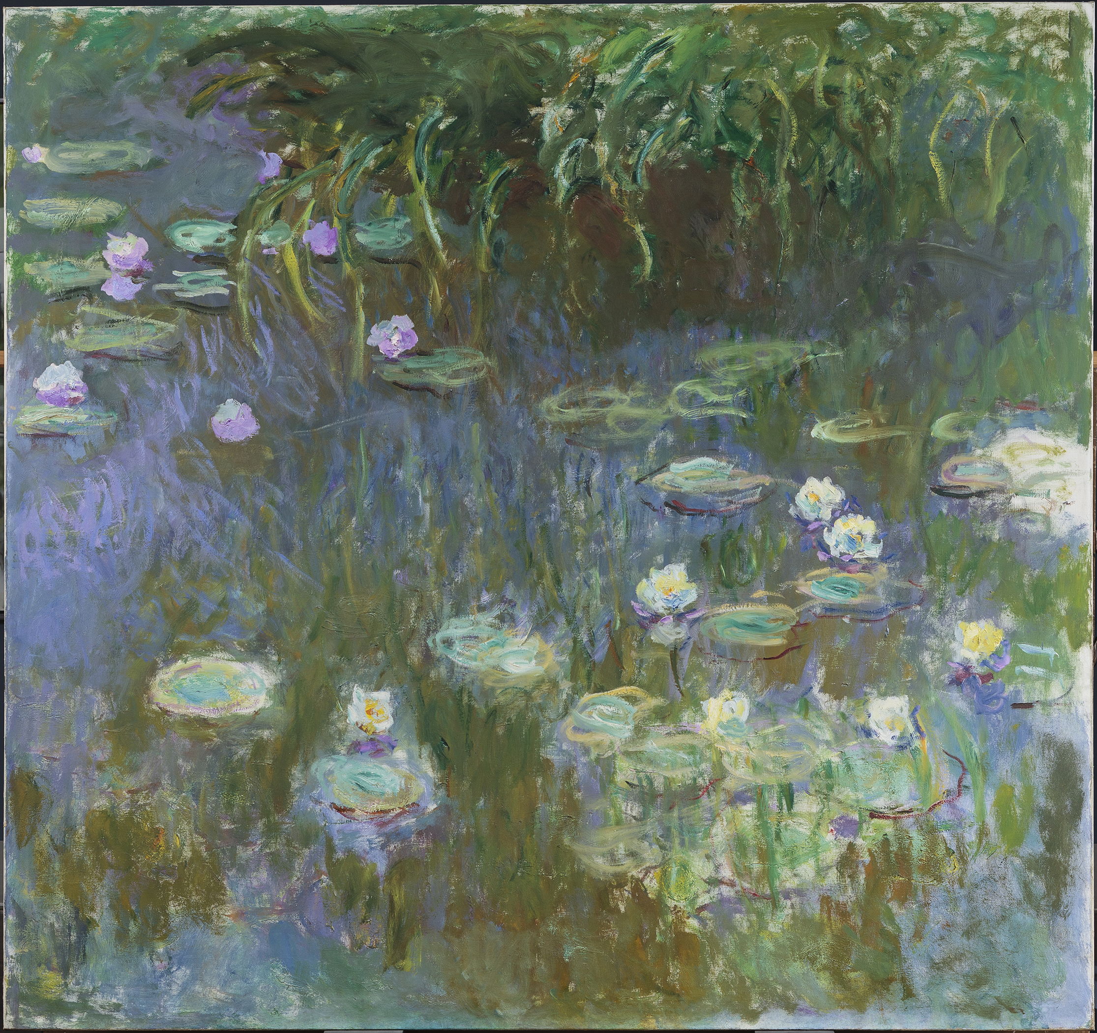 Водяные лилии by Claude Monet - около 1922 - 79 x 84 дюймов 