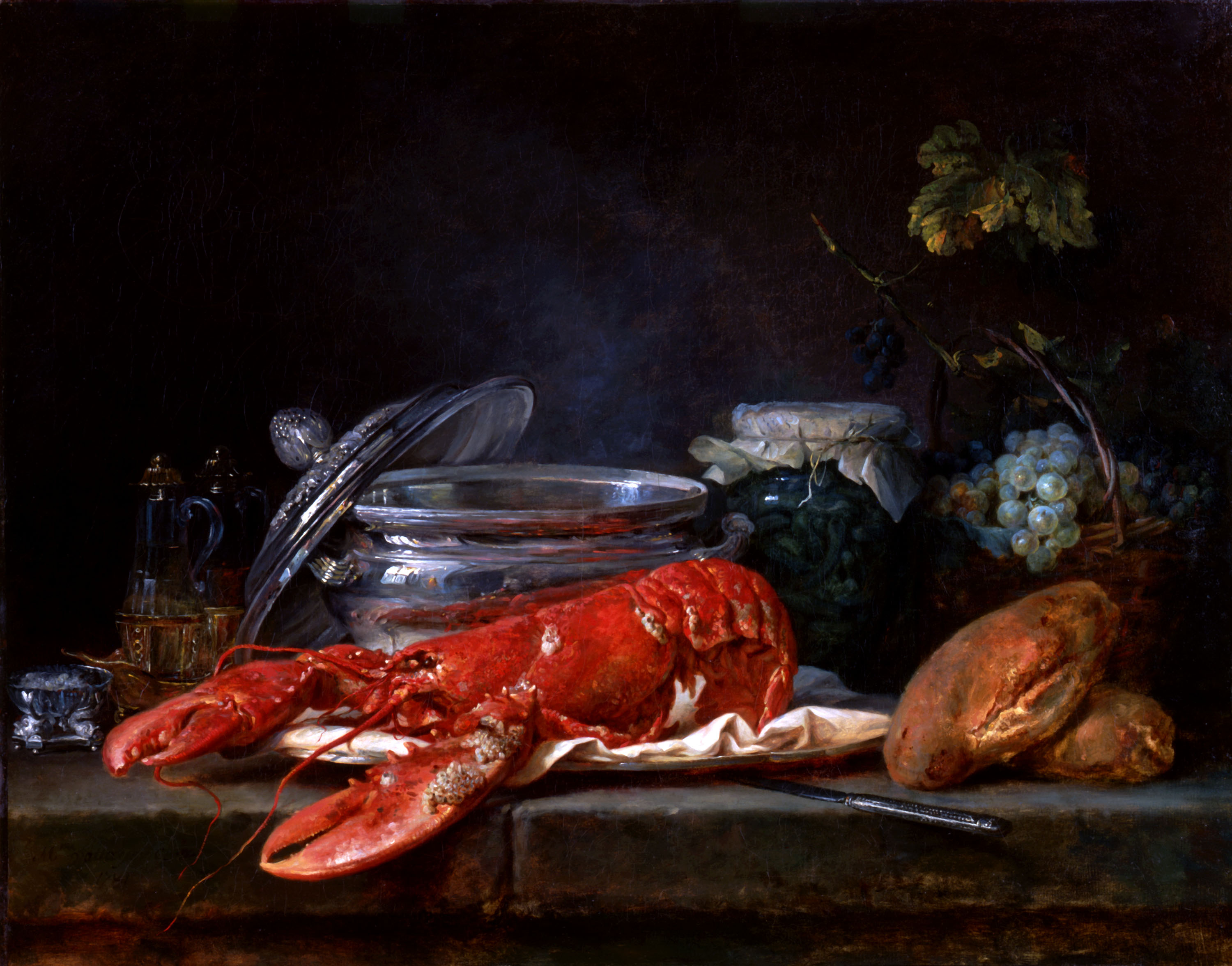 Still Life with Lobster by Anne Vallayer-Coster - 1781 - 27 3/4 x 35 1/4 in. Toledo Museum of Art