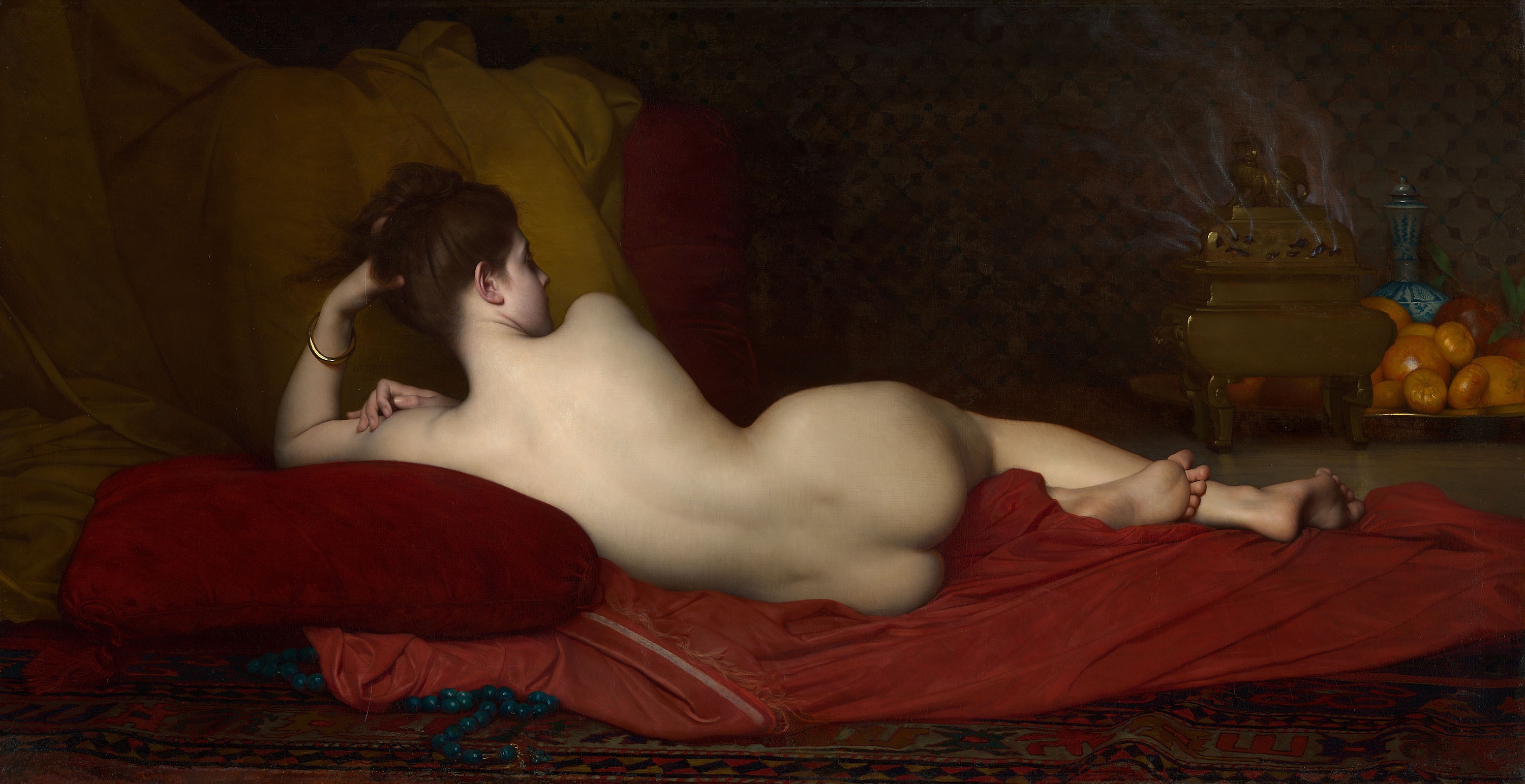 زن حرمسرا by Jules Lefebvre - 1874 - 102.4 × 200.7 cm 