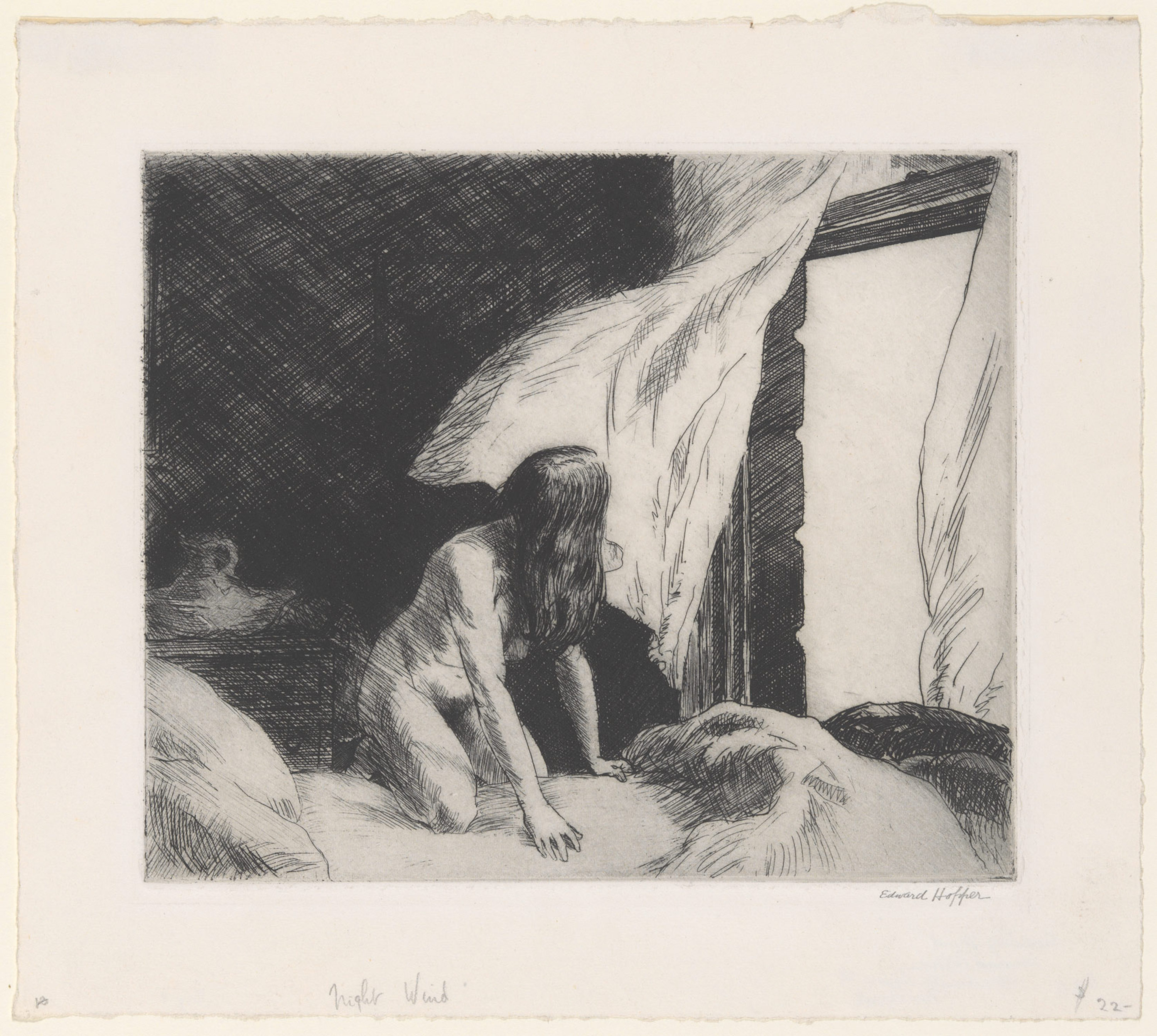 저녁 바람 by Edward Hopper - 1921 - 17.6 x 21 cm 