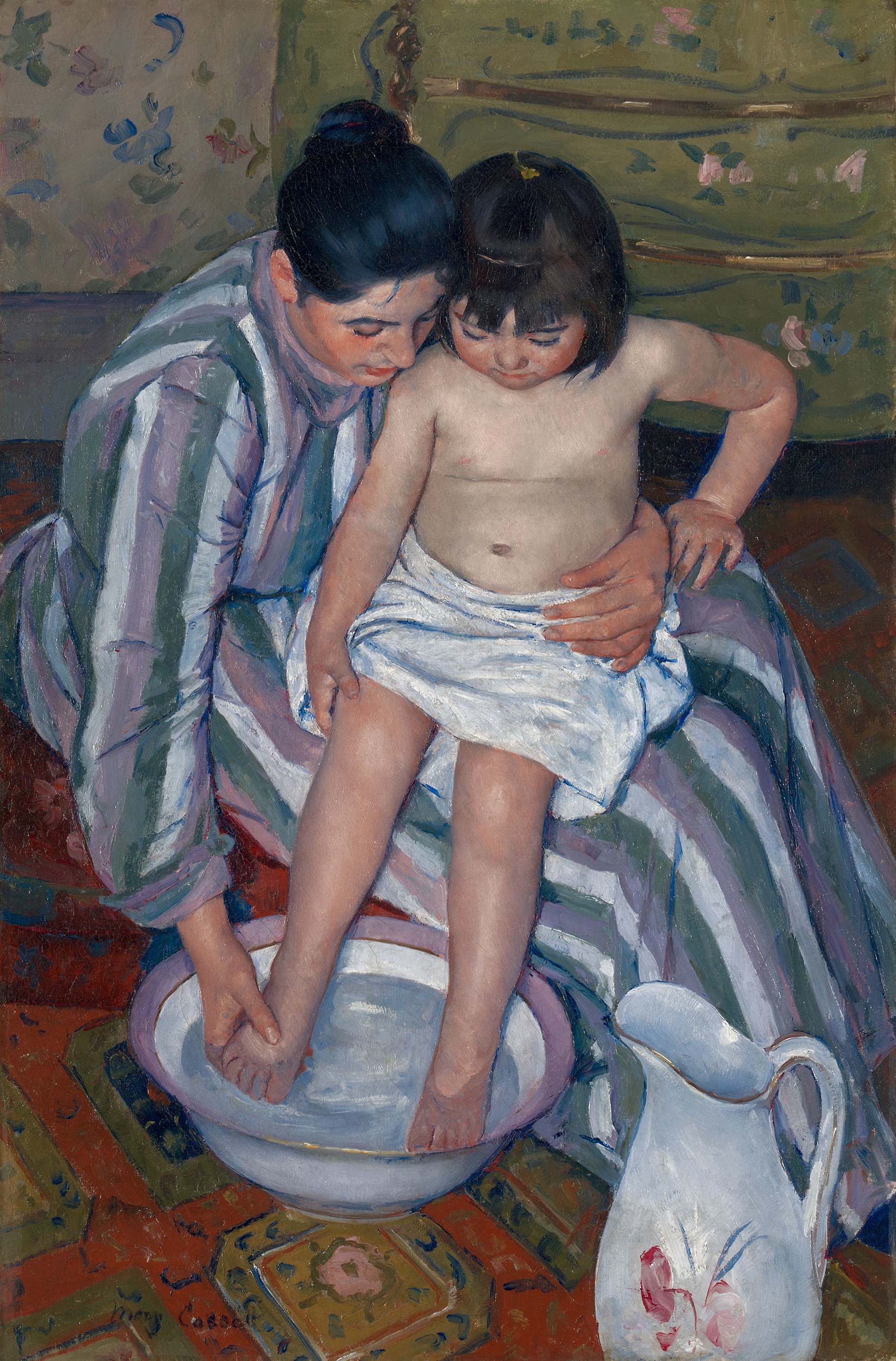 حمام الطفلة by Mary Cassatt - 1893 - 100.3 × 66.1 سم 