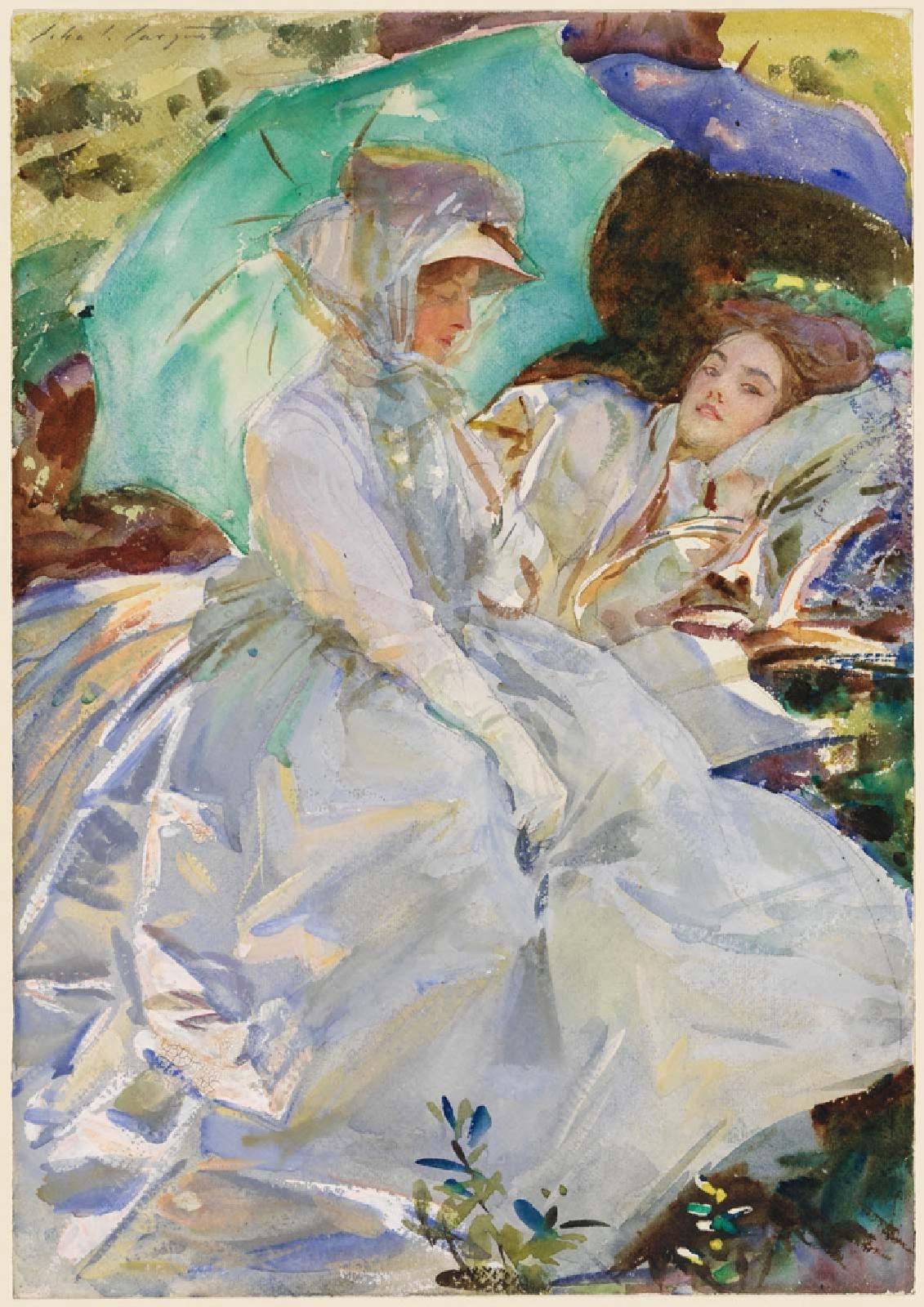 Simplon Pass: Reading by John Singer Sargent - about 1911 - 35.7 x h51 cm Museum of Fine Arts Boston