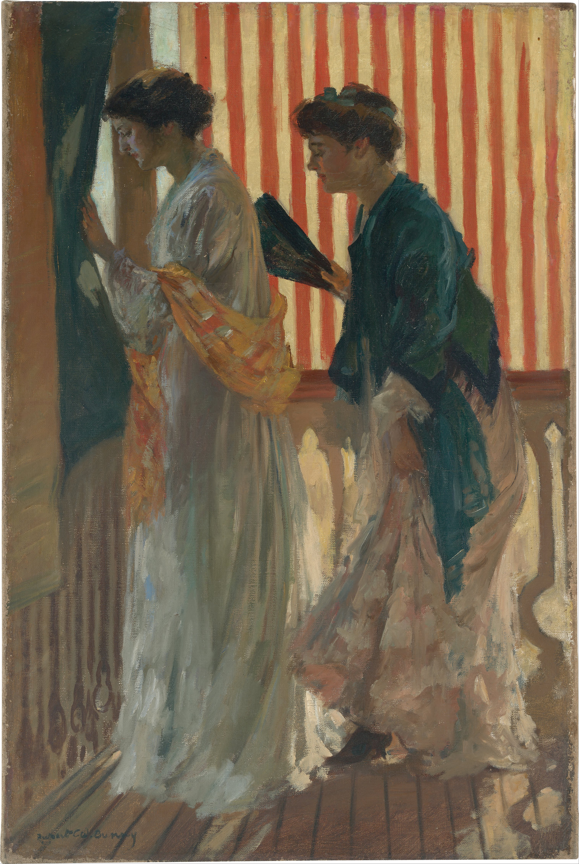 Who comes? by Rupert Bunny - c.1908 - 54.2 x 81 cm National Gallery of Australia